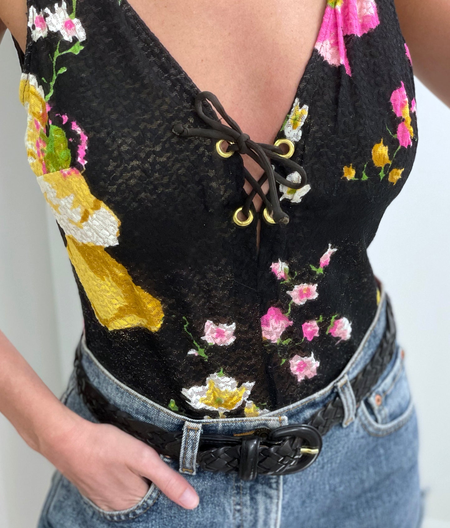 1950s Floral Bodysuit