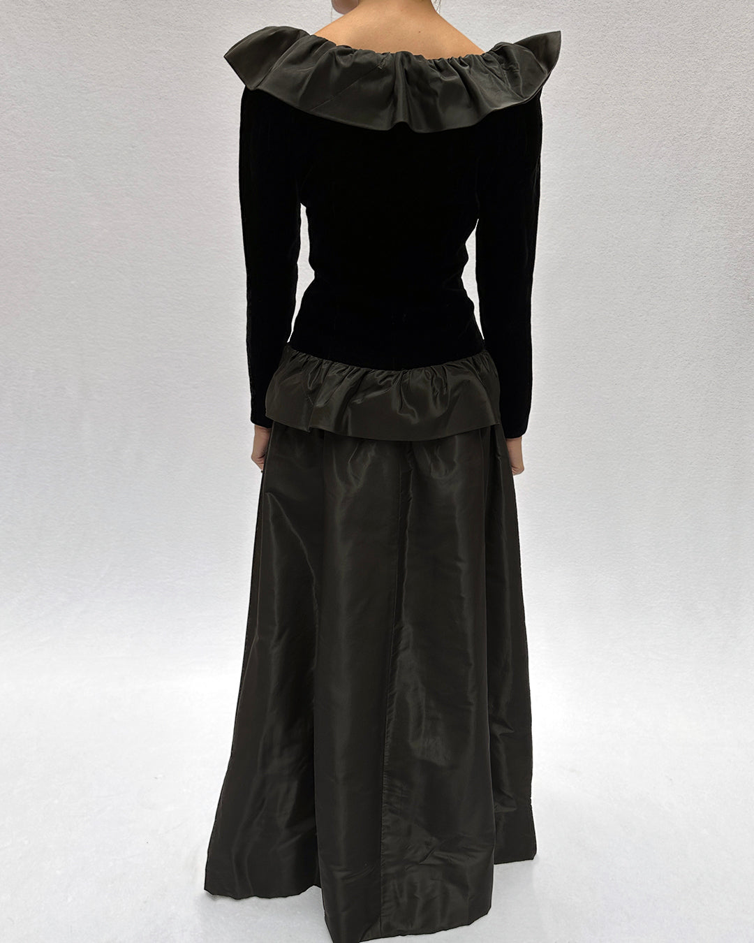 Vintage Givenchy Couture Fall 1993 Long Sleeve Velvet Gown