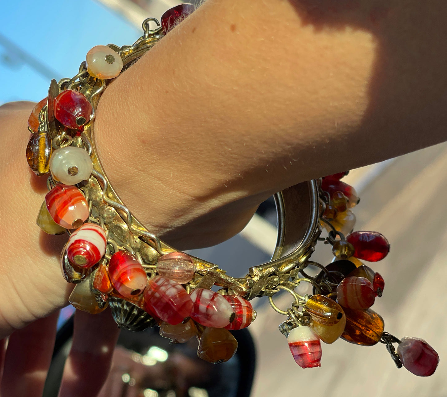 Vintage Mughal Hinged Charm Bracelet