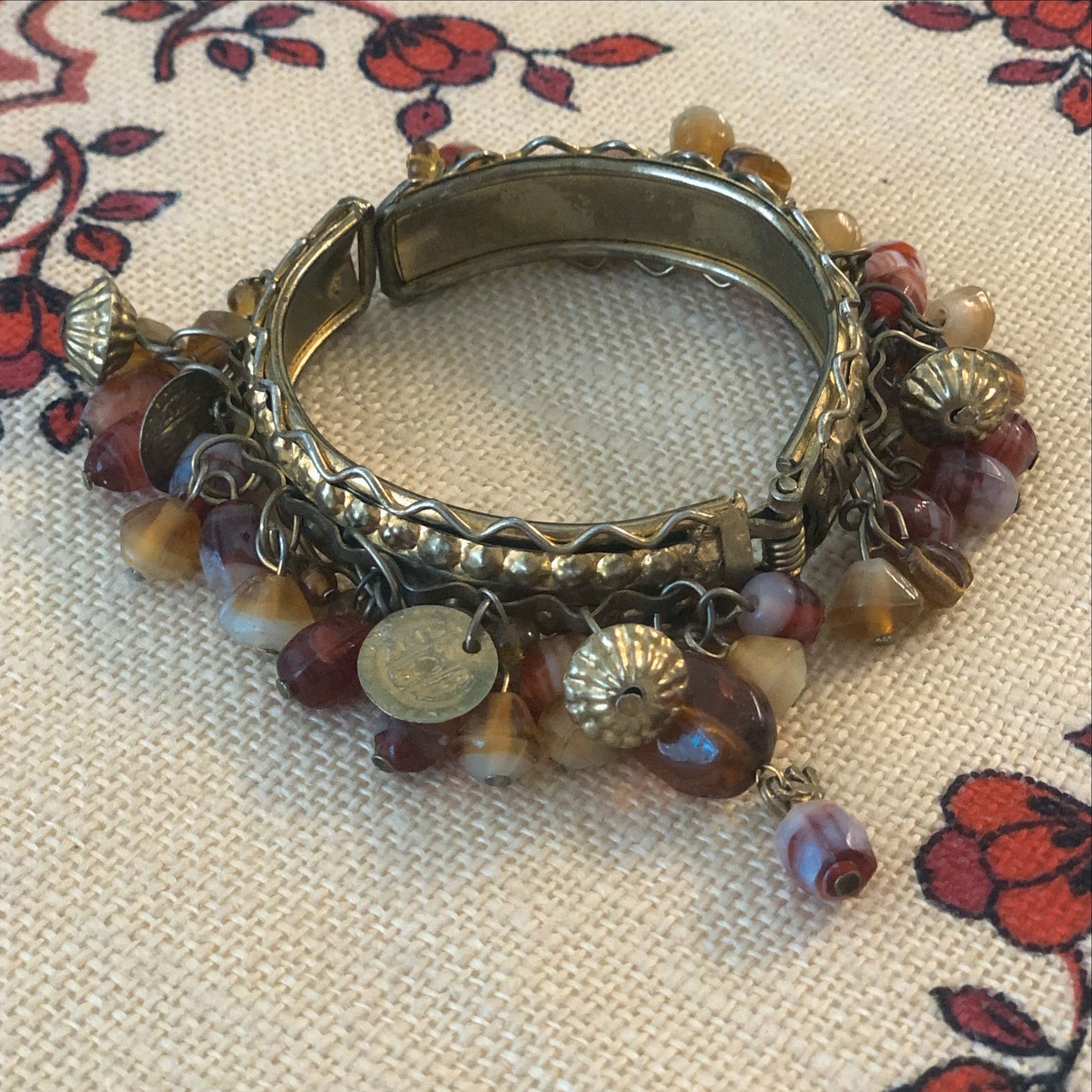 Vintage Mughal Hinged Charm Bracelet