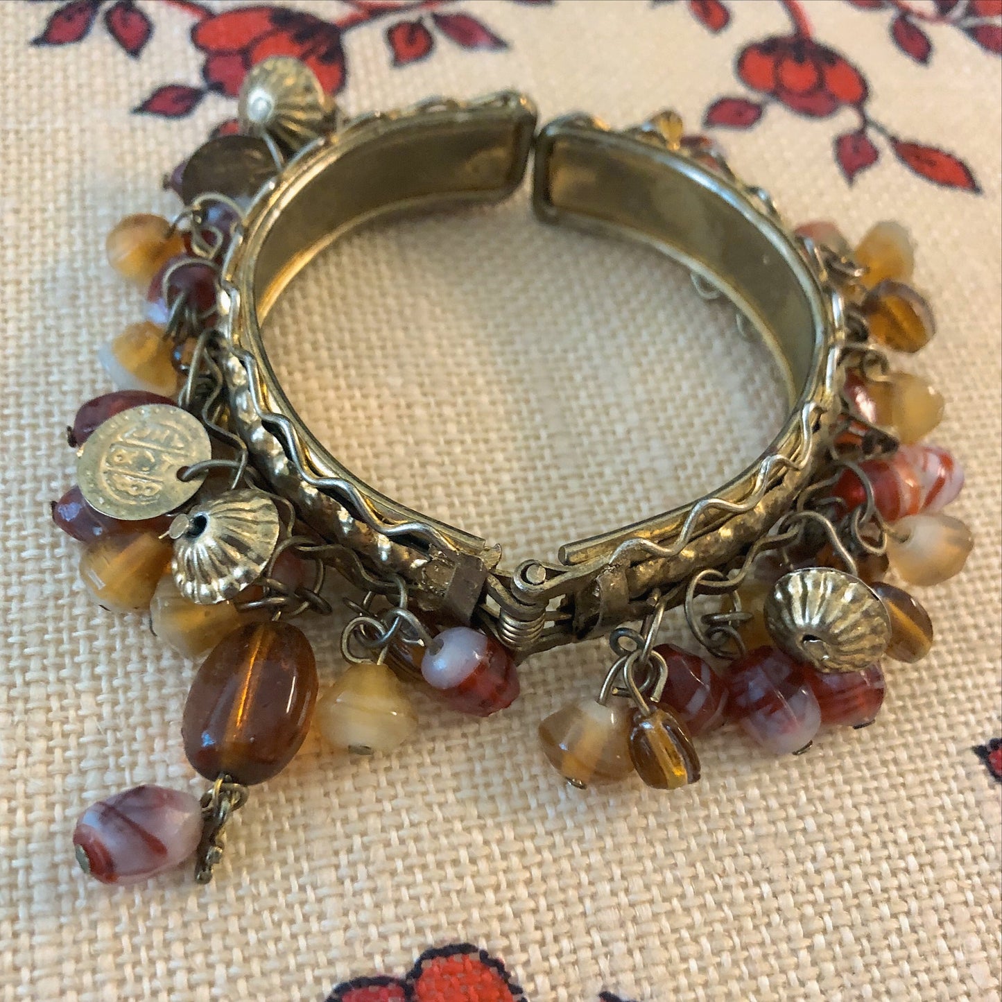 Vintage Mughal Hinged Charm Bracelet