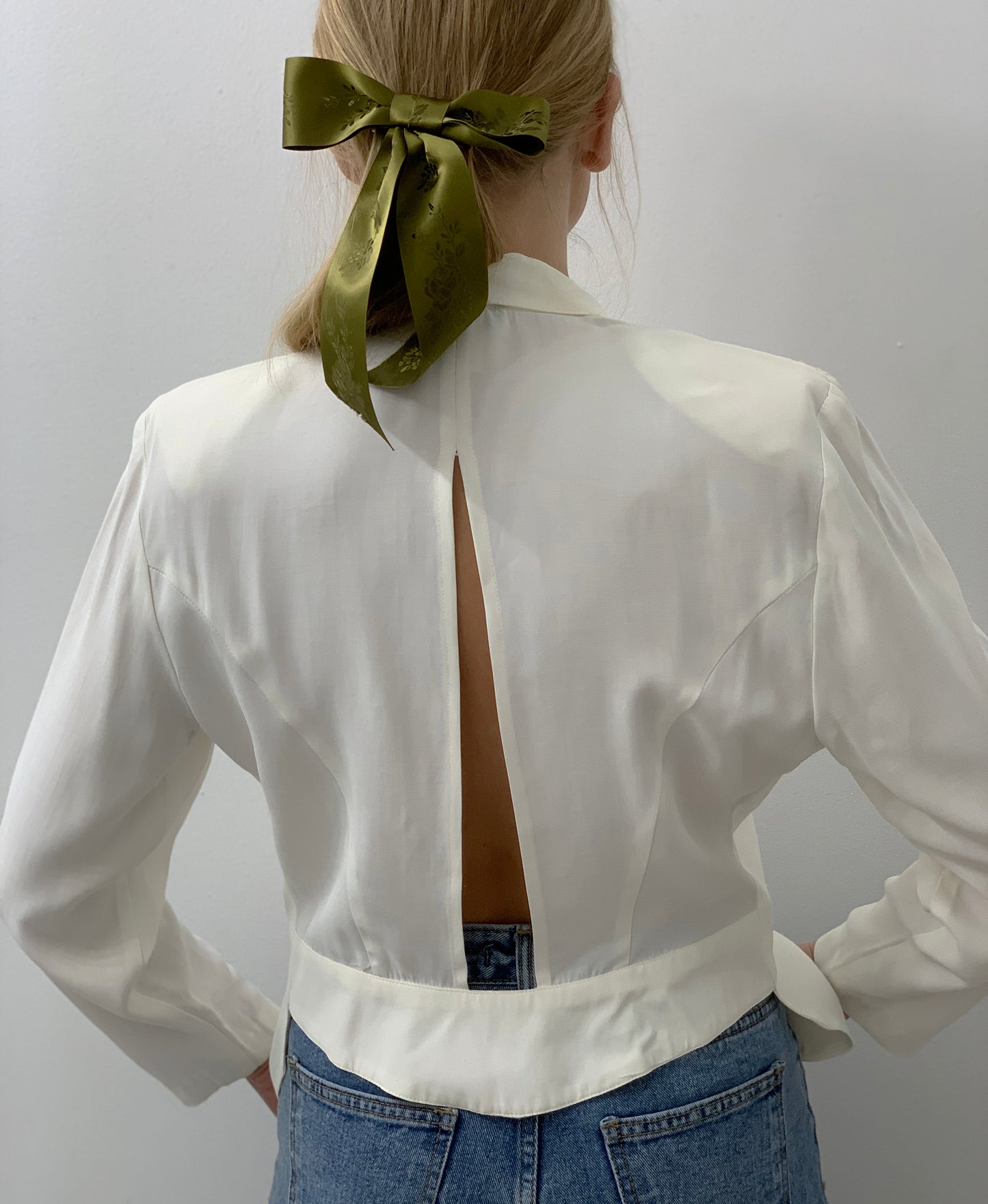 Vintage Lace Appliqué Draped Jacket