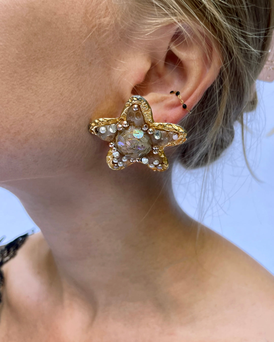 Vintage Jacky De G Star Earrings