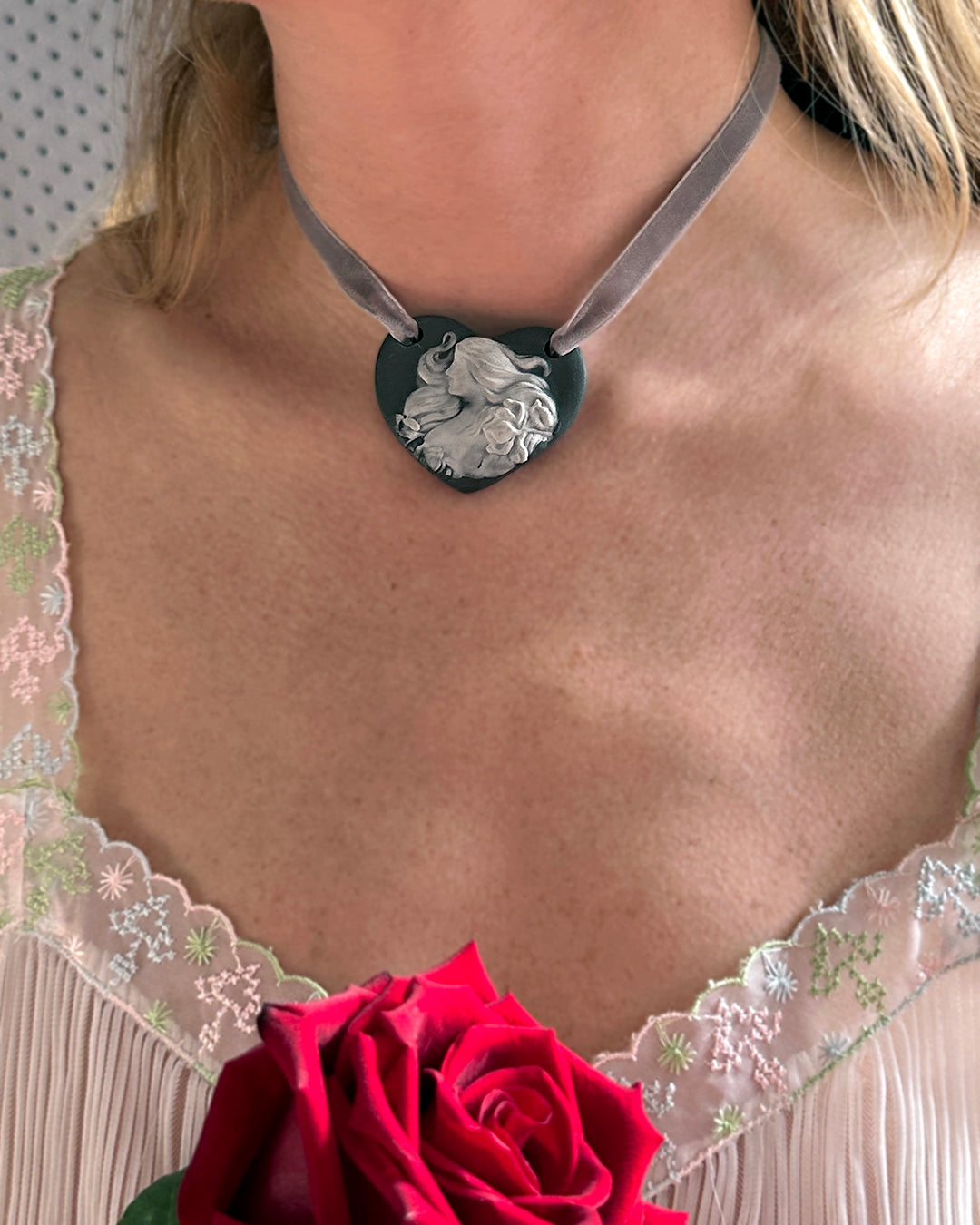 Vintage Jasperware Cameo Choker