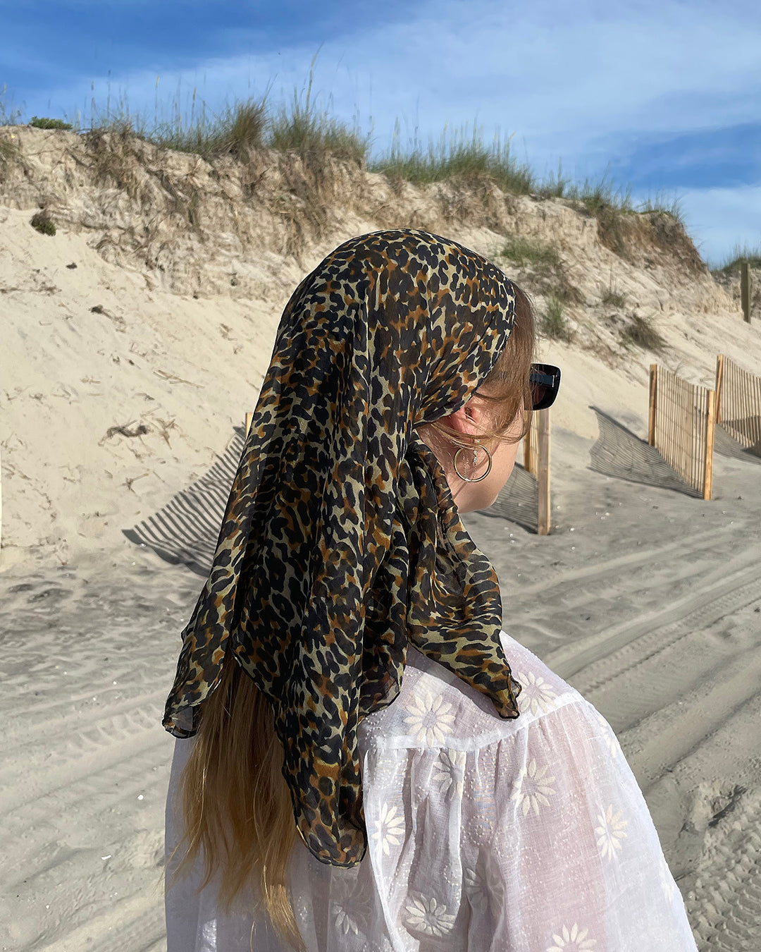 Vintage Silk Chiffon Leopard Scarf (Attributed To Patrick Kelly)