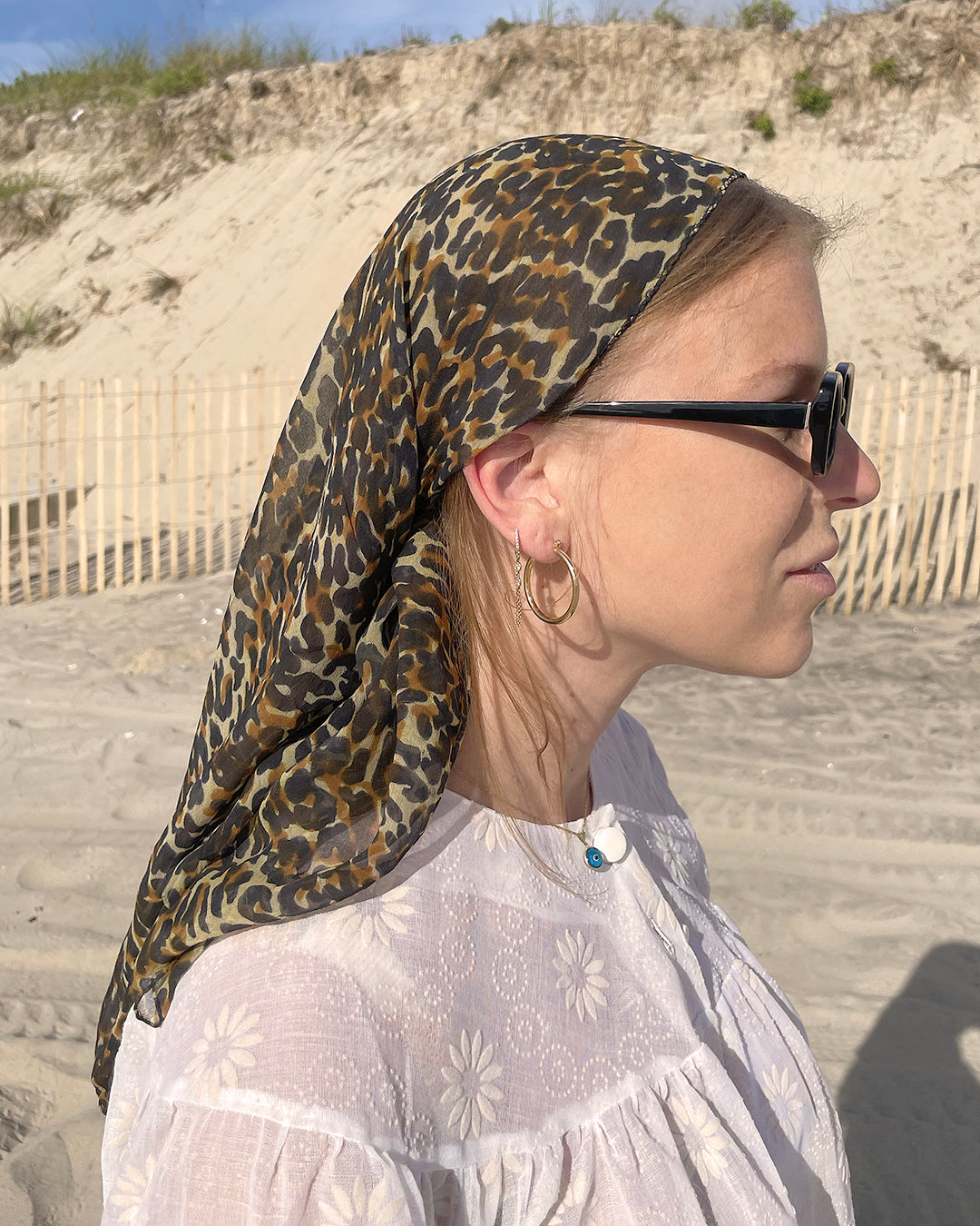 Vintage Silk Chiffon Leopard Scarf (Attributed To Patrick Kelly)