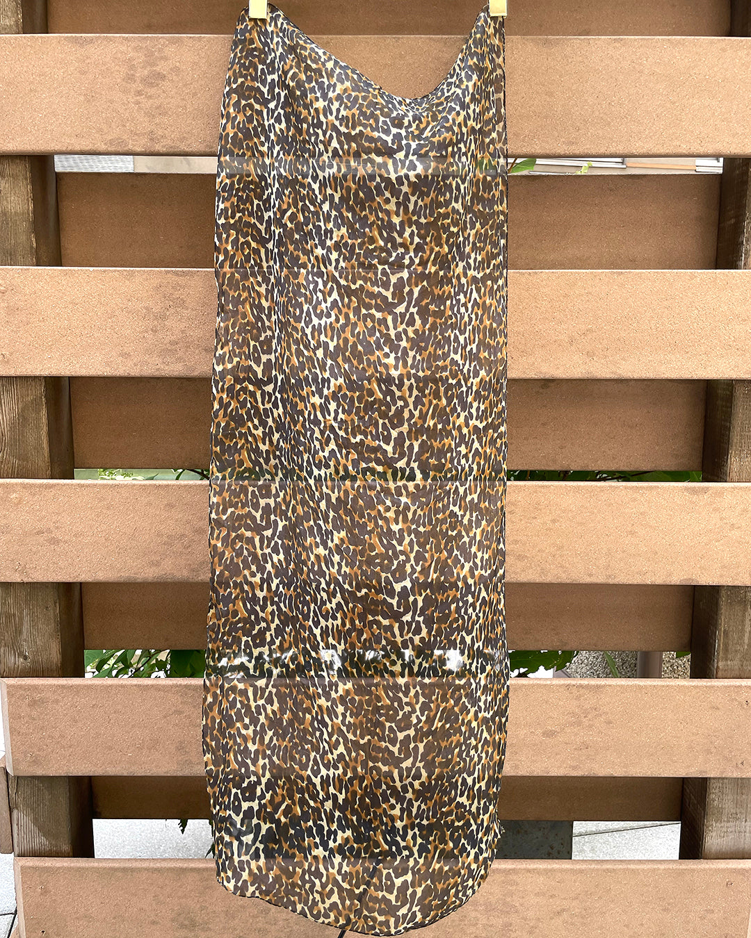 Vintage Silk Chiffon Leopard Scarf (Attributed To Patrick Kelly)