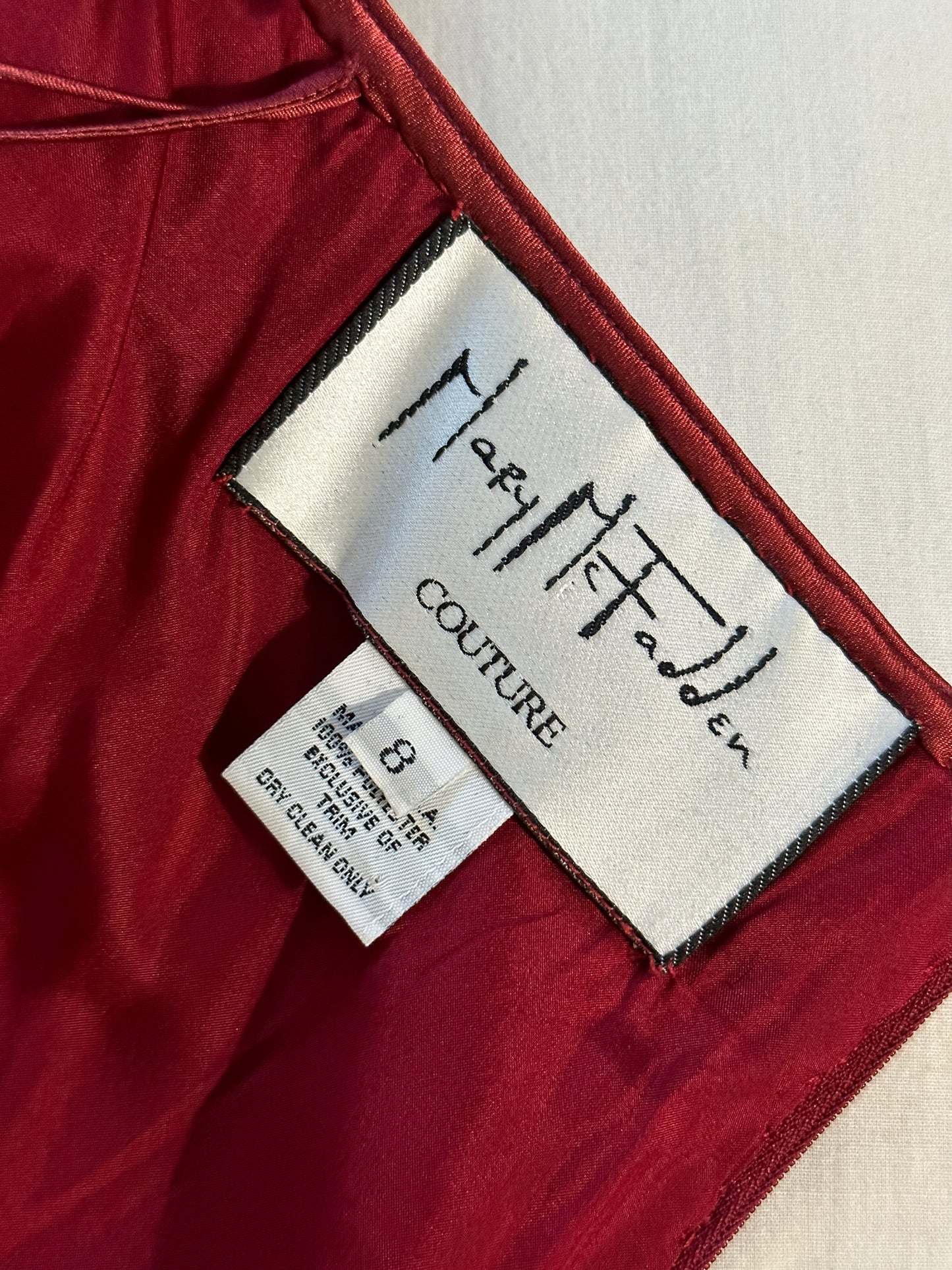 Vintage Mary McFadden Couture Off-the-Shoulder Gown