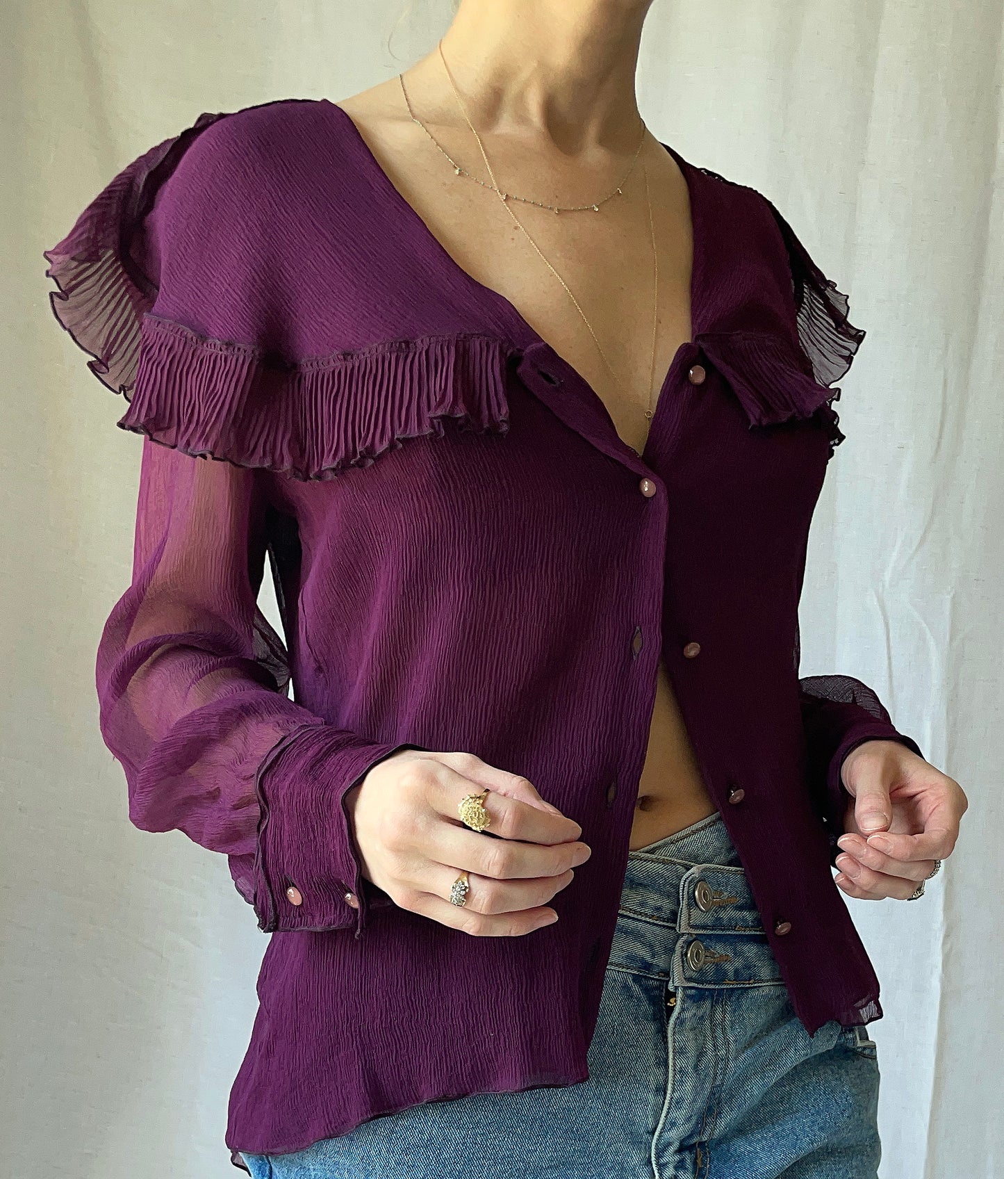 Vintage Missoni Silk Chiffon Blouse