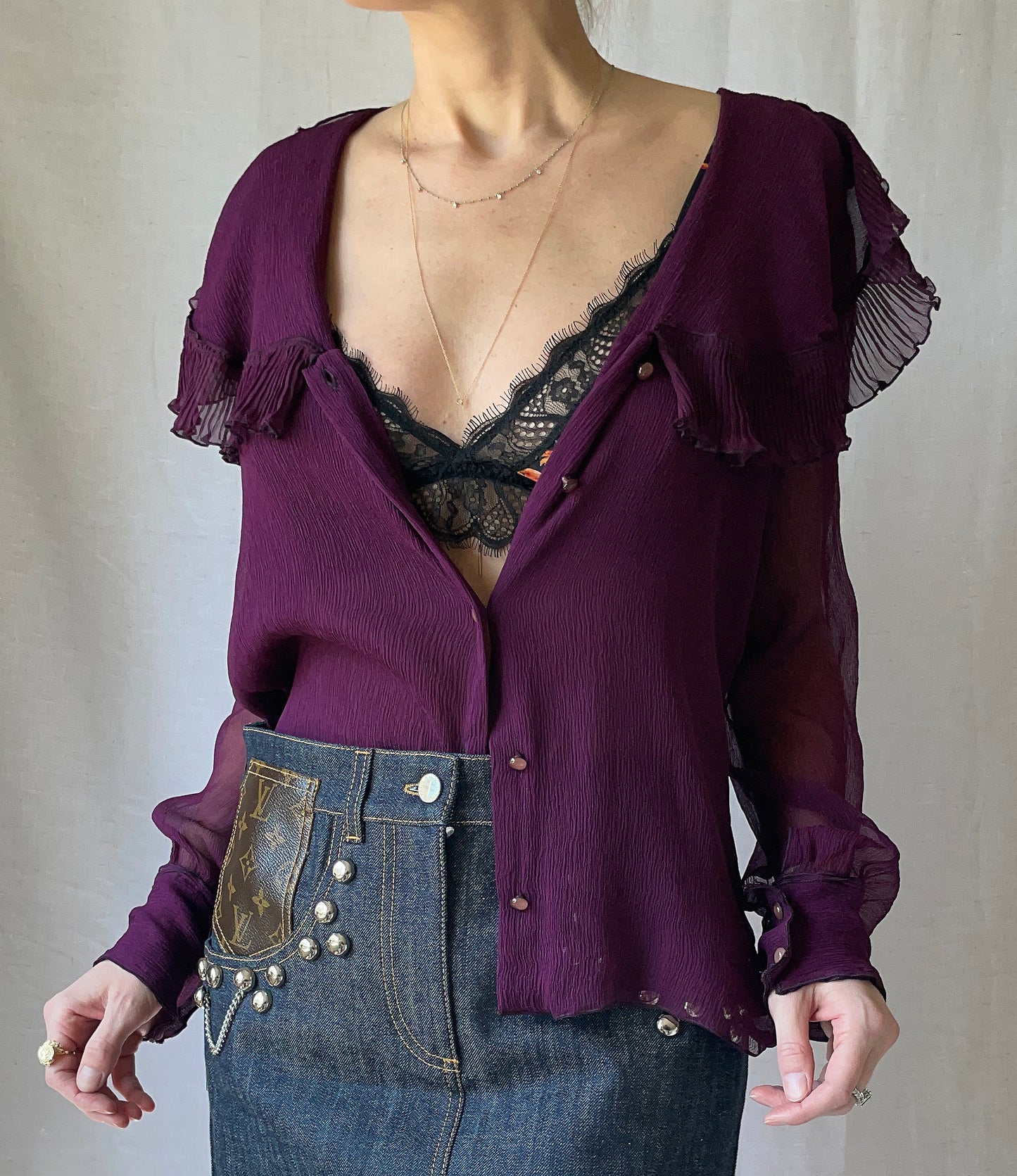 Vintage Missoni Silk Chiffon Blouse