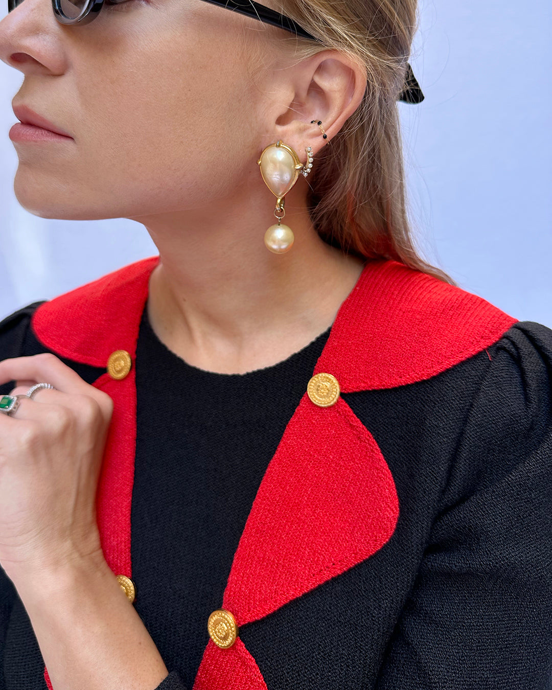 Vintage Oversized Pearl Drop Earrings
