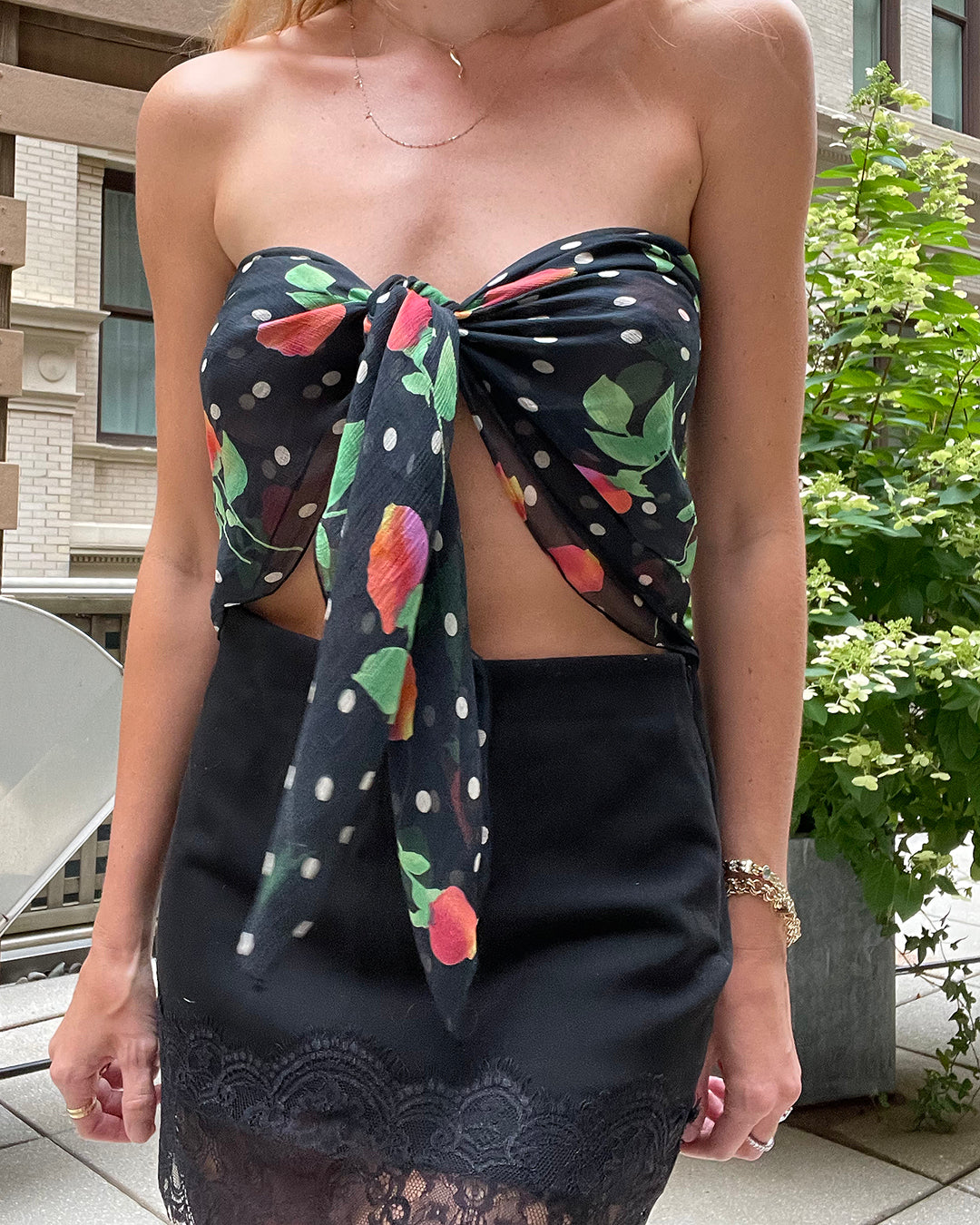 Rare Important Spring 1989 Patrick Kelly Silk Chiffon Scarf
