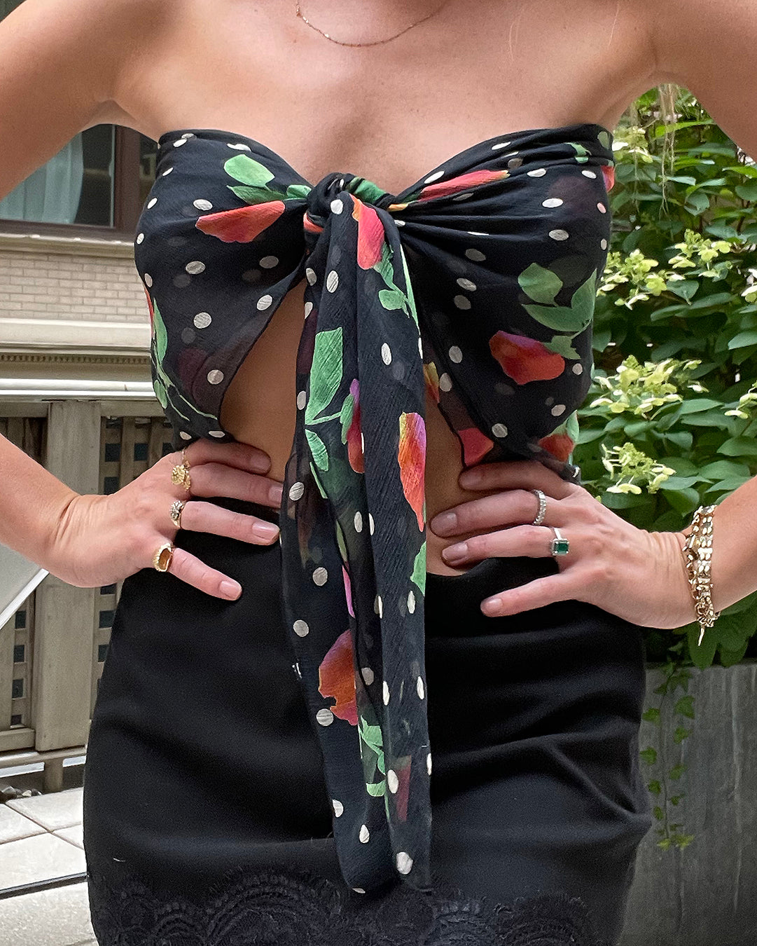 Rare Important Spring 1989 Patrick Kelly Silk Chiffon Scarf