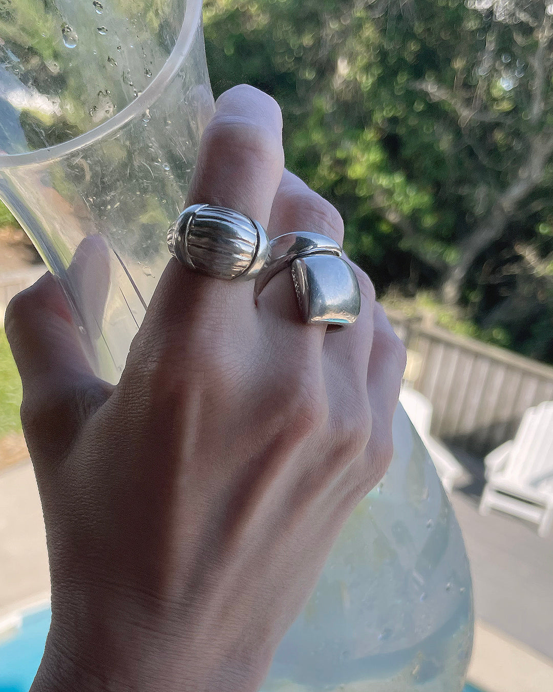Vintage Pianegonda Chunky Sterling Silver Ring