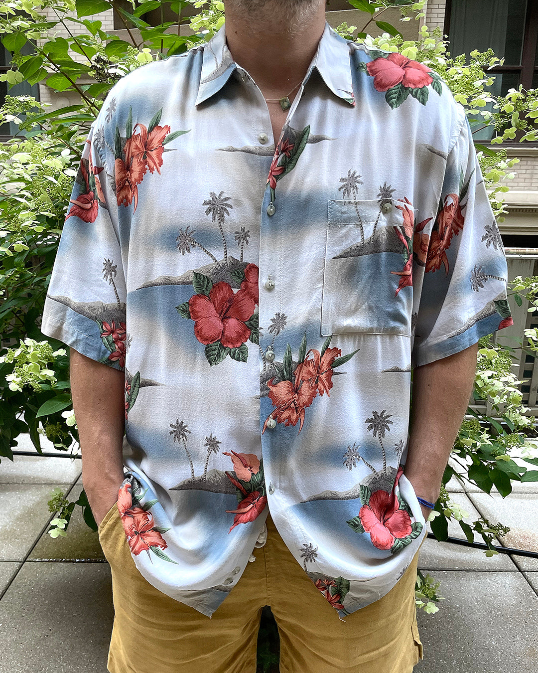 Vintage Pierre Cardin Men's Hawaiian Shirt