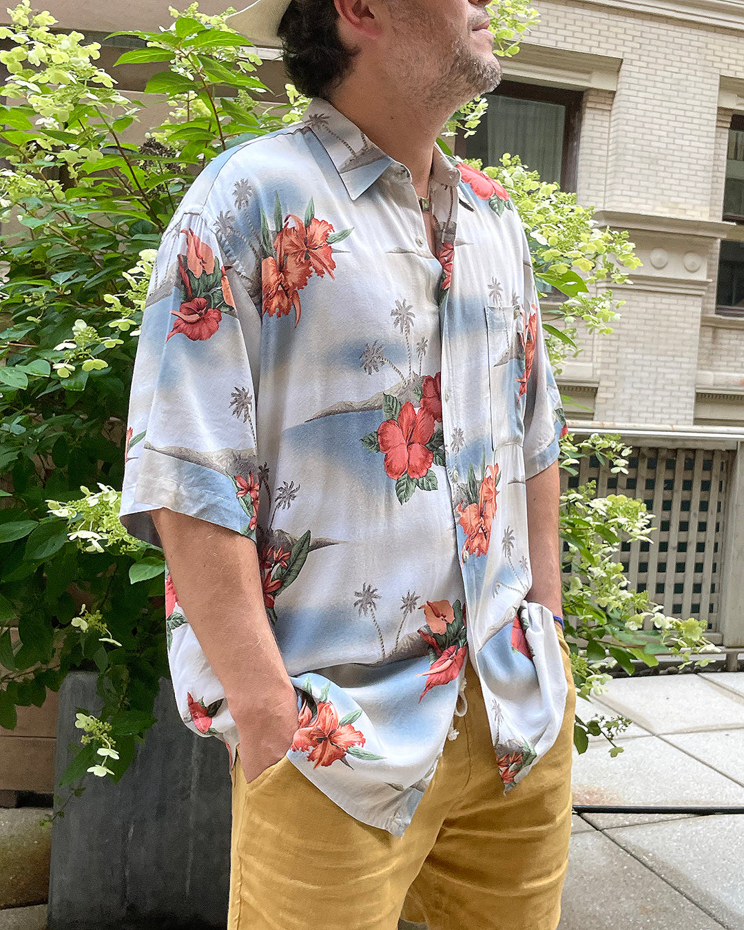 Vintage Pierre Cardin Men's Hawaiian Shirt