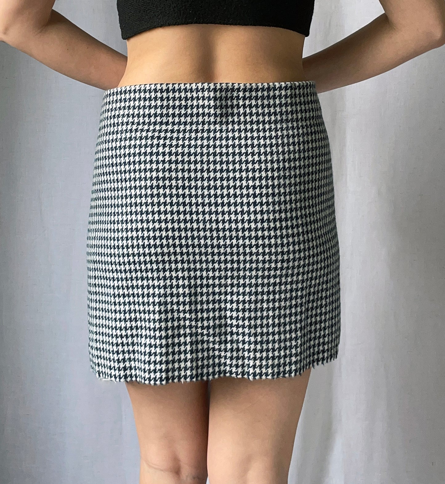 Vintage Wool Wrap Skirt With Safety Pin Closure