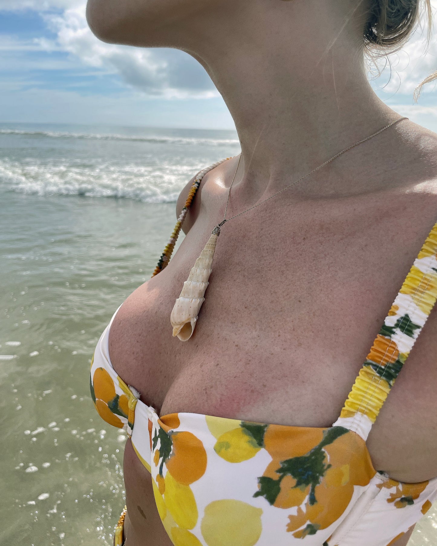 Vintage Seashell Pendant | Long Auger Shell