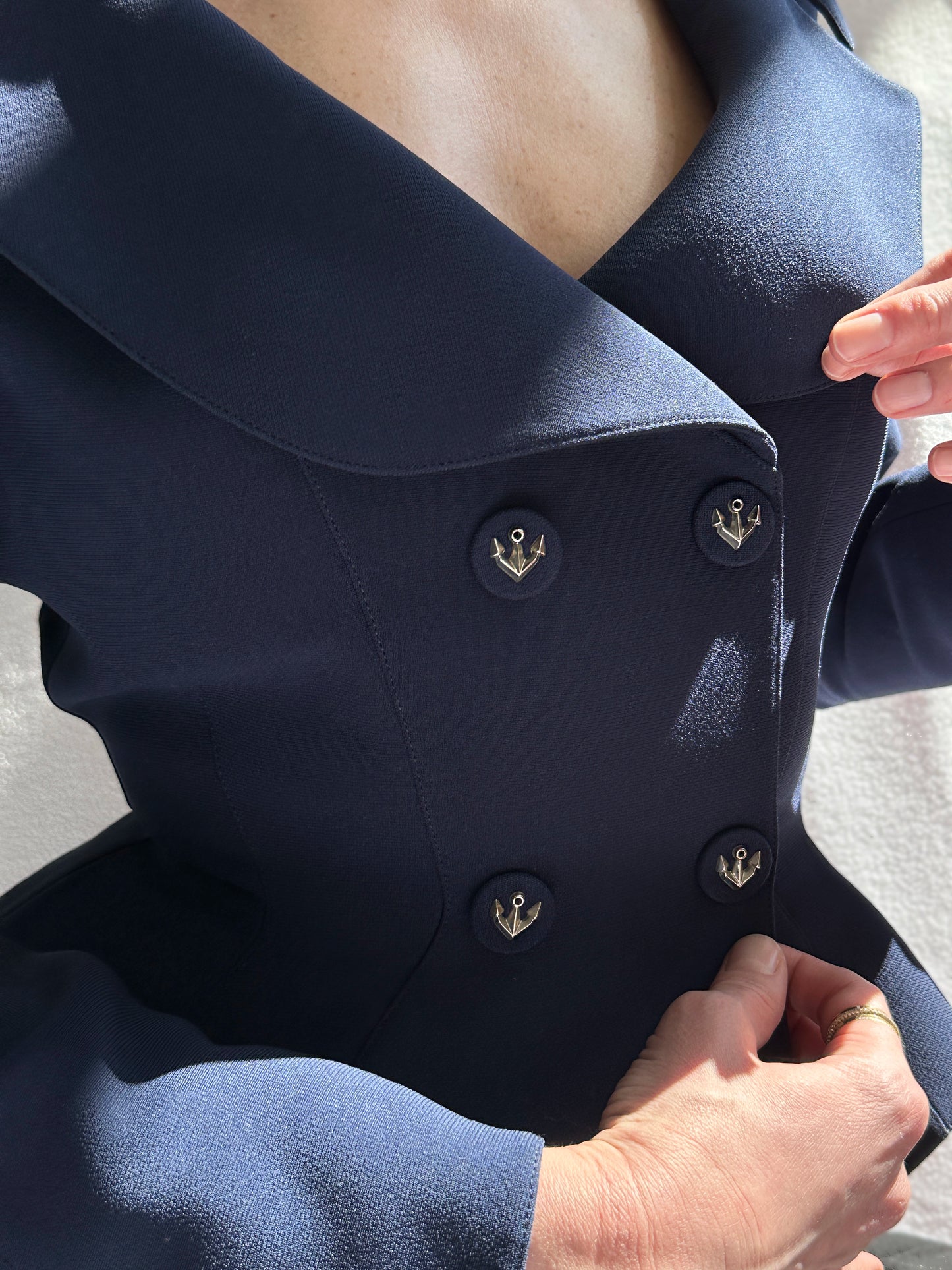 Vintage Thierry Mugler Jacket with anchor accents, circa 1989