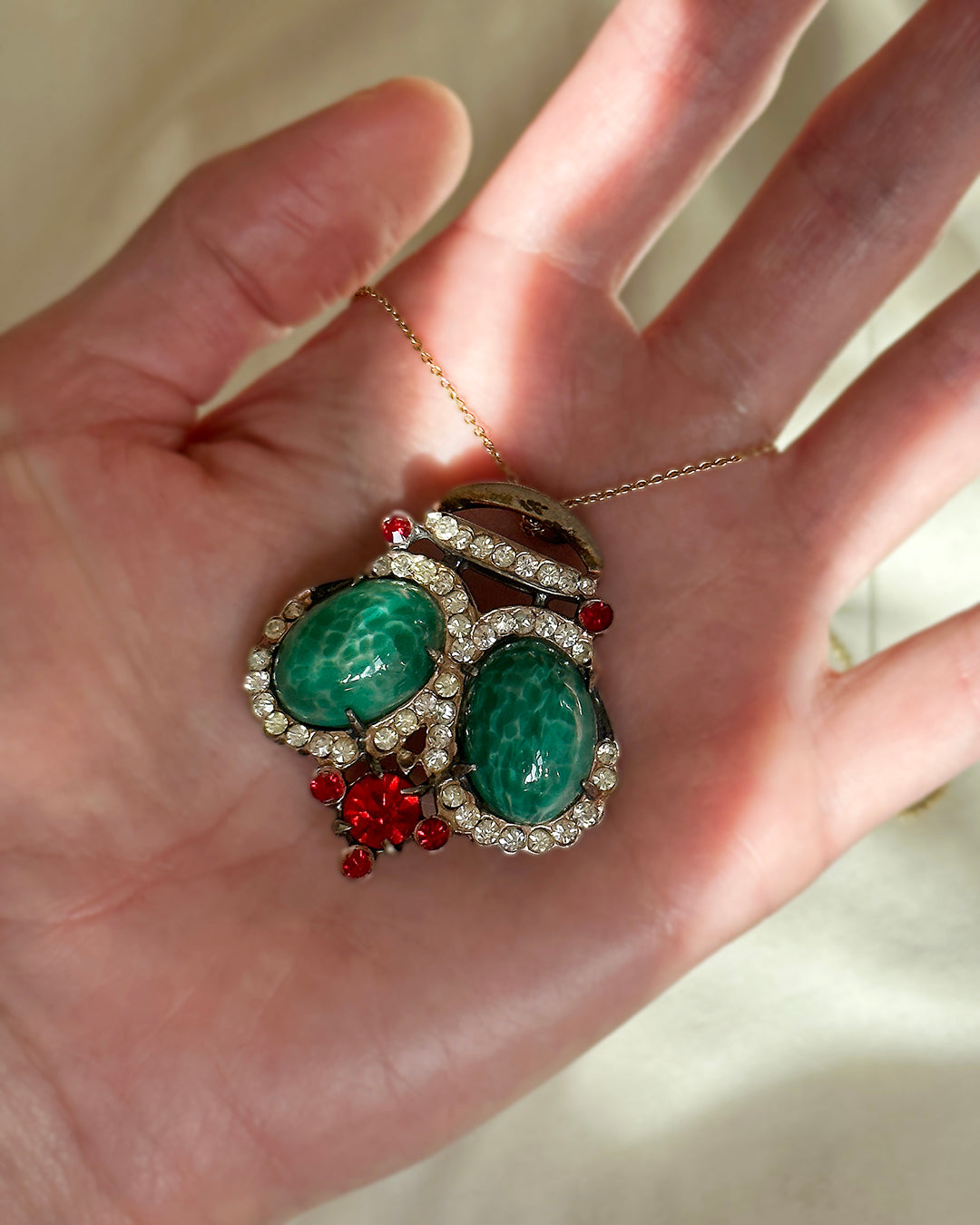 Vintage 1940s Trifari Crown Pendant/Brooch
