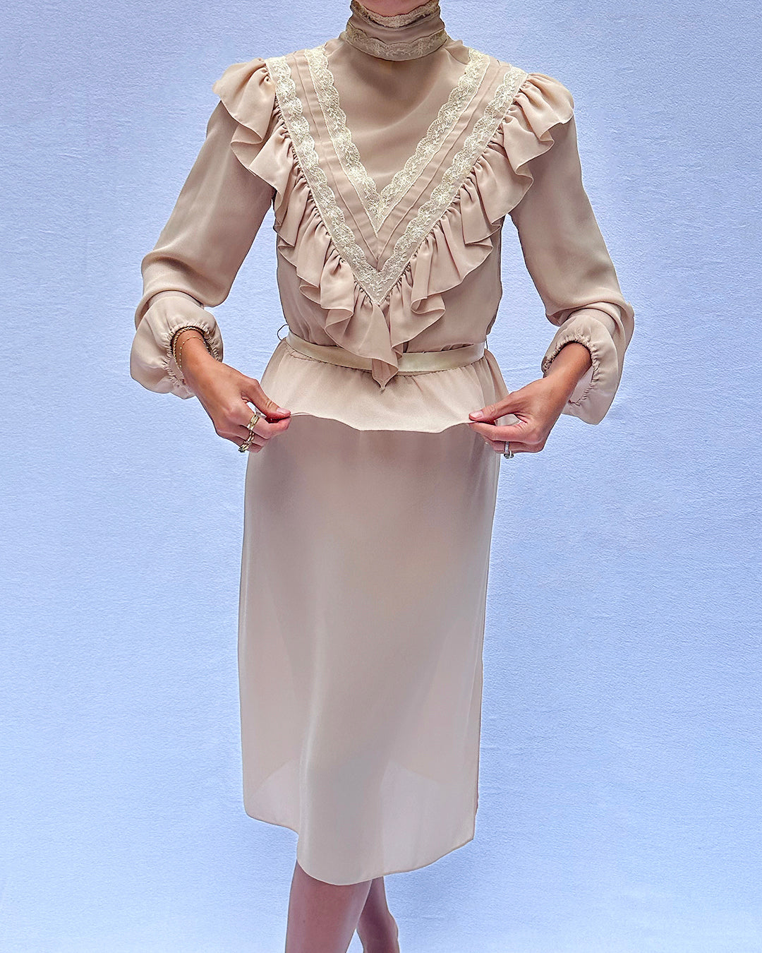 Vintage Victorian-Style Blouse With Underslip
