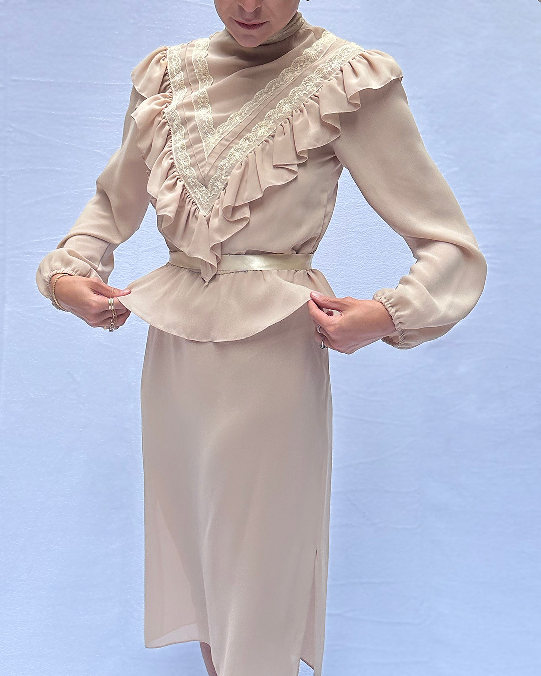 Vintage Victorian-Style Blouse With Underslip