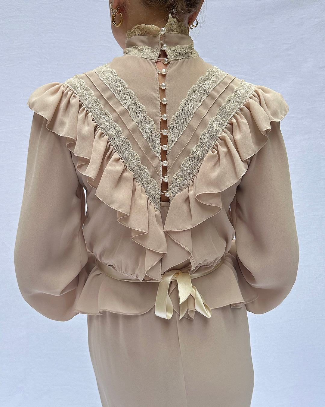Vintage Victorian-Style Blouse With Underslip