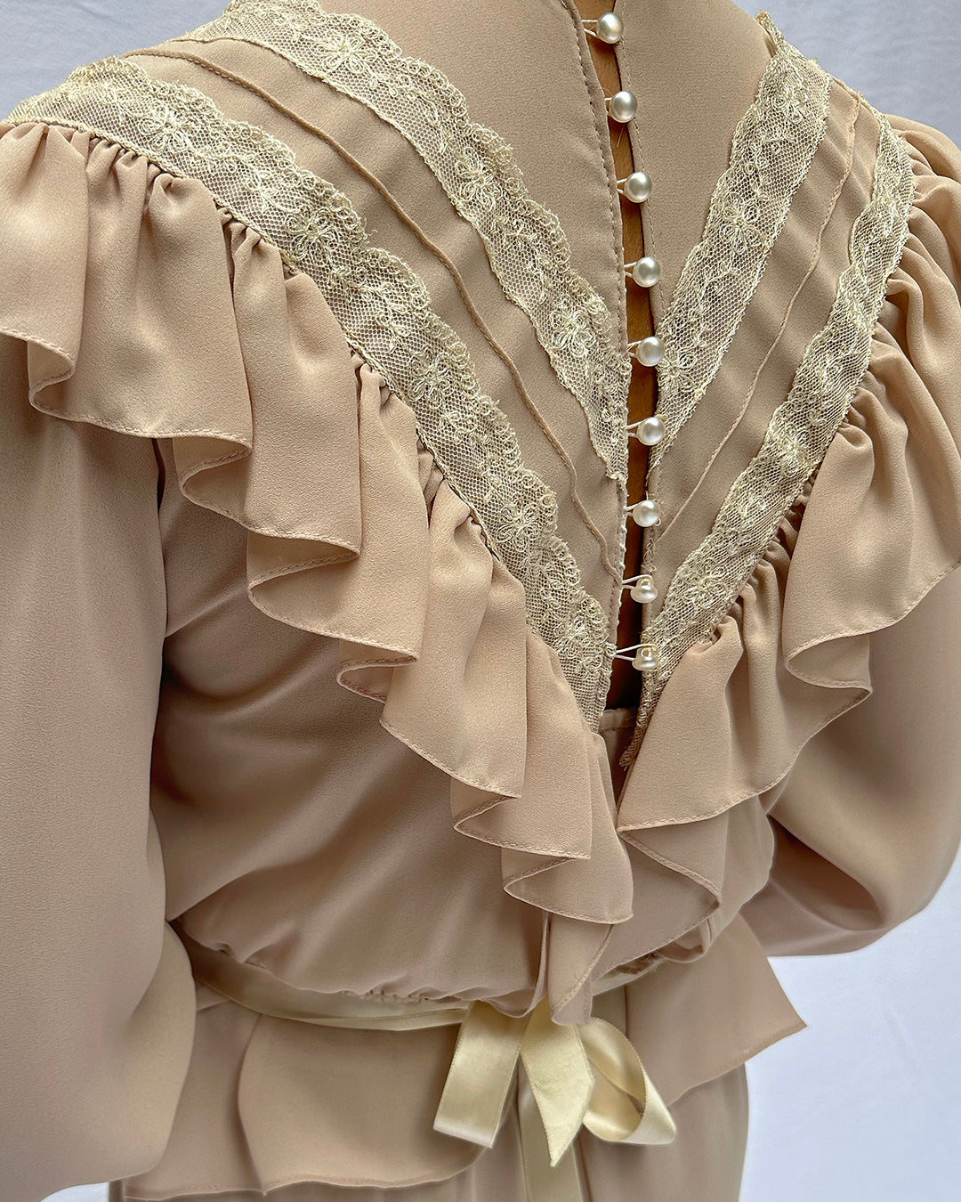 Vintage Victorian-Style Blouse With Underslip