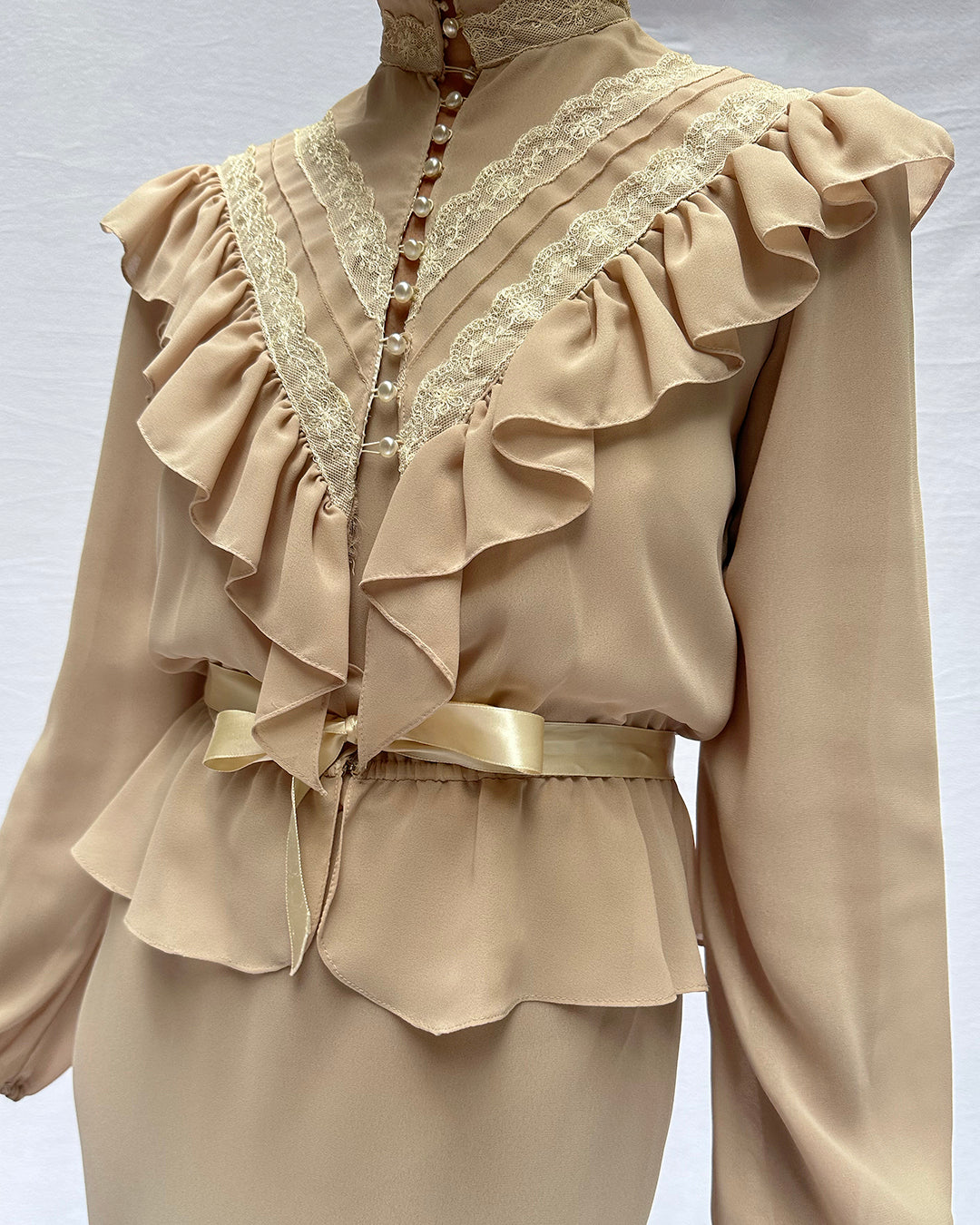 Vintage Victorian-Style Blouse With Underslip