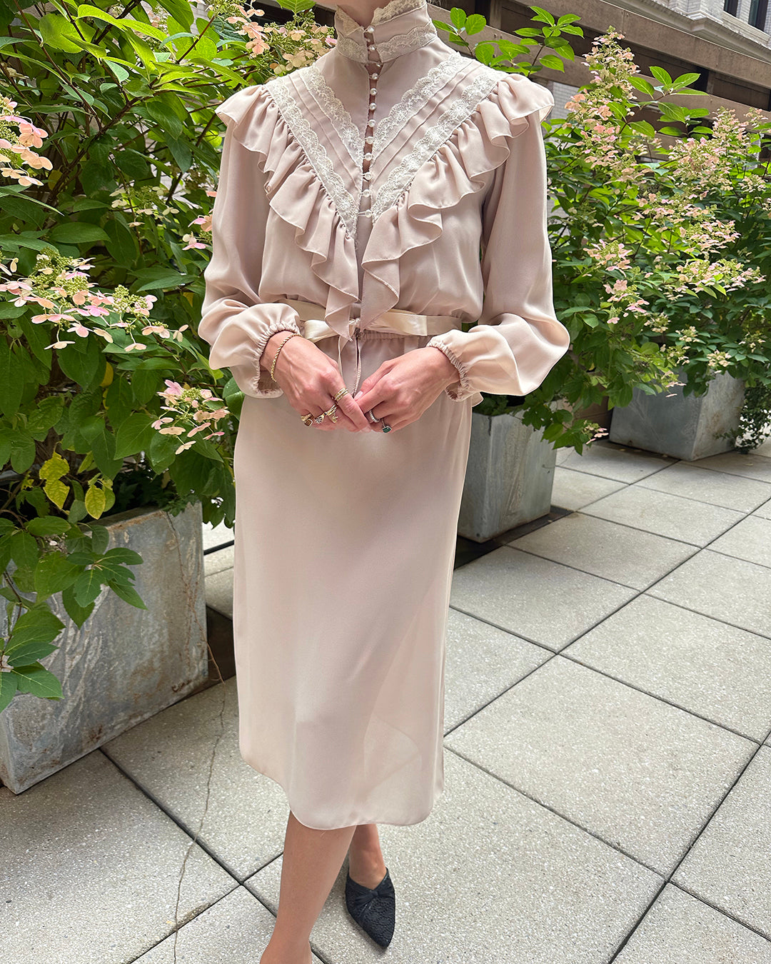Vintage Victorian-Style Blouse With Underslip