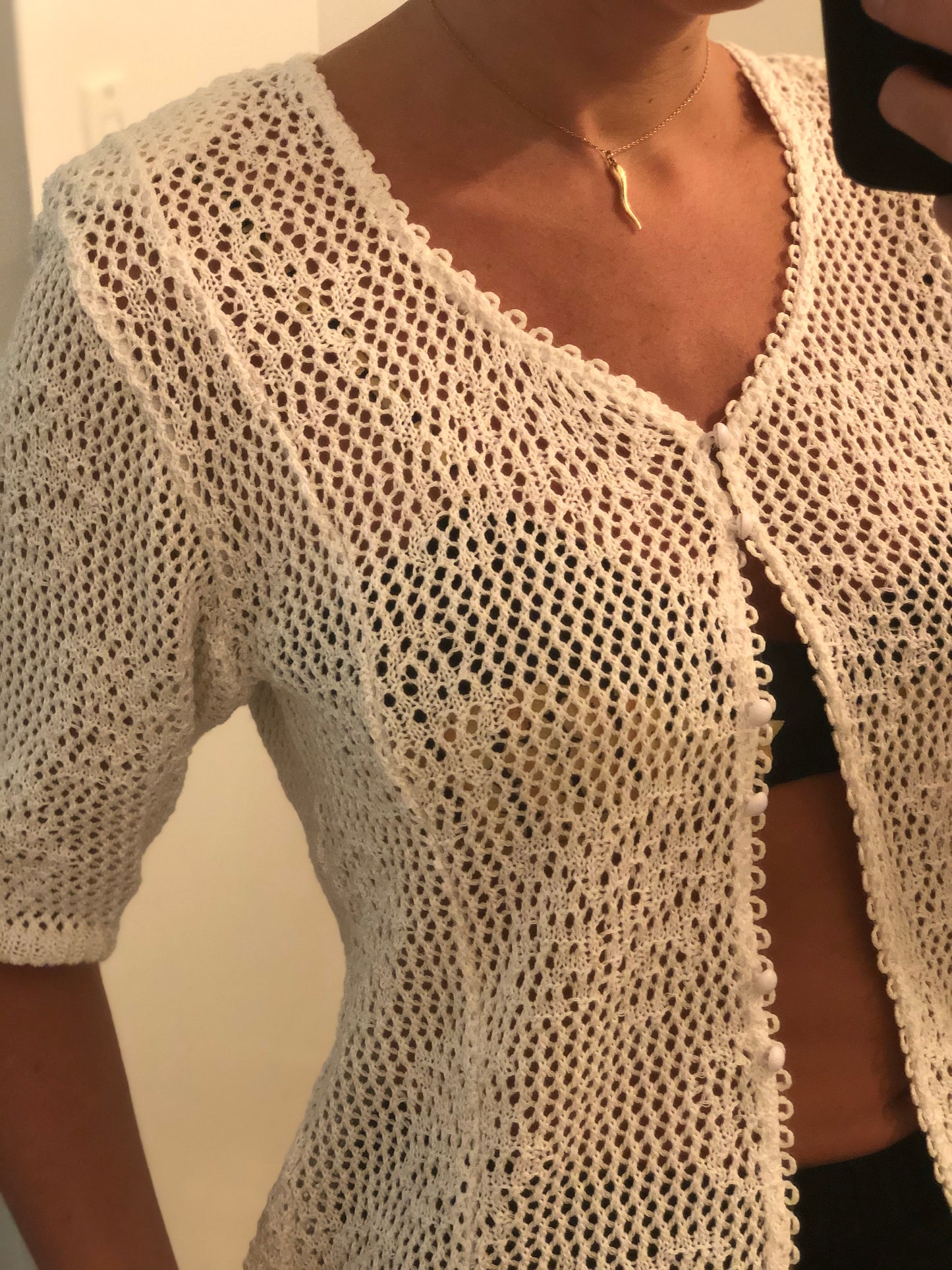 Vintage Open Crochet Knit