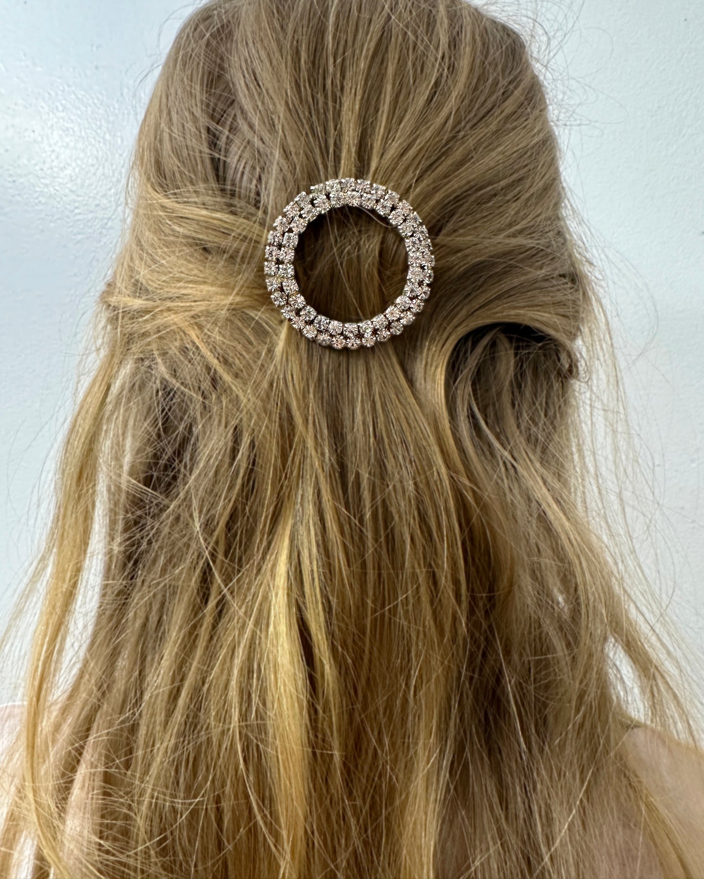 Vintage 1950s Crystal Circle Pins