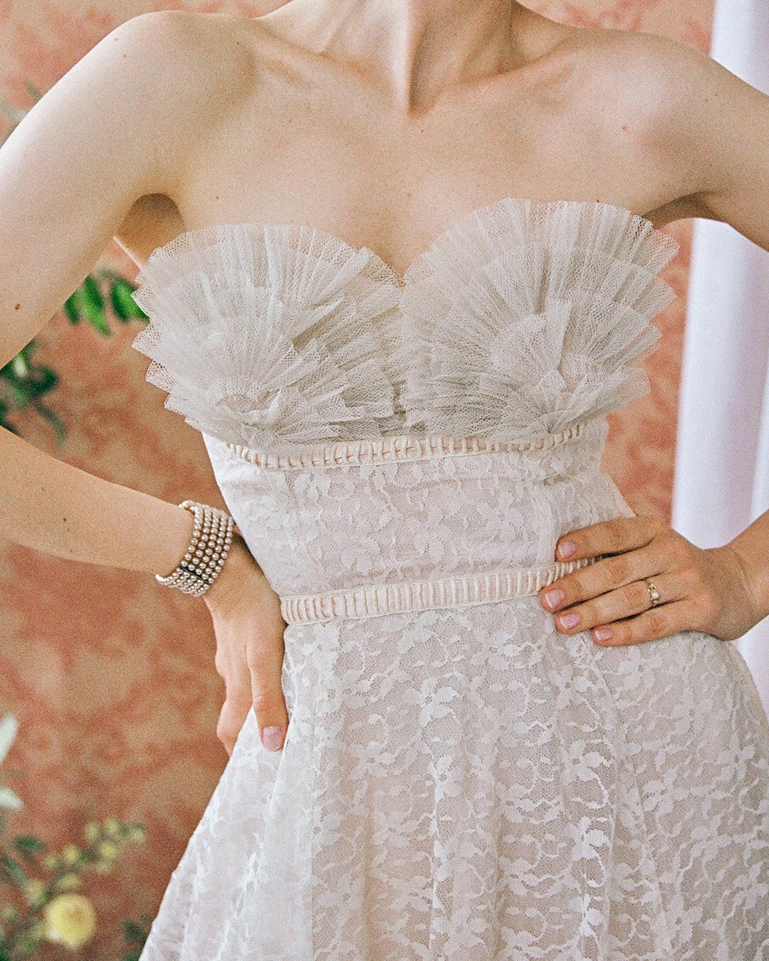 Vintage 1950s Lace and Tulle Cocktail Dress With Sunray-Pleated Tulle Very Breezy Vintage 1950s Lace and Tulle Cocktail Dress With Sunray-Pleated Tulle Very Breezy
