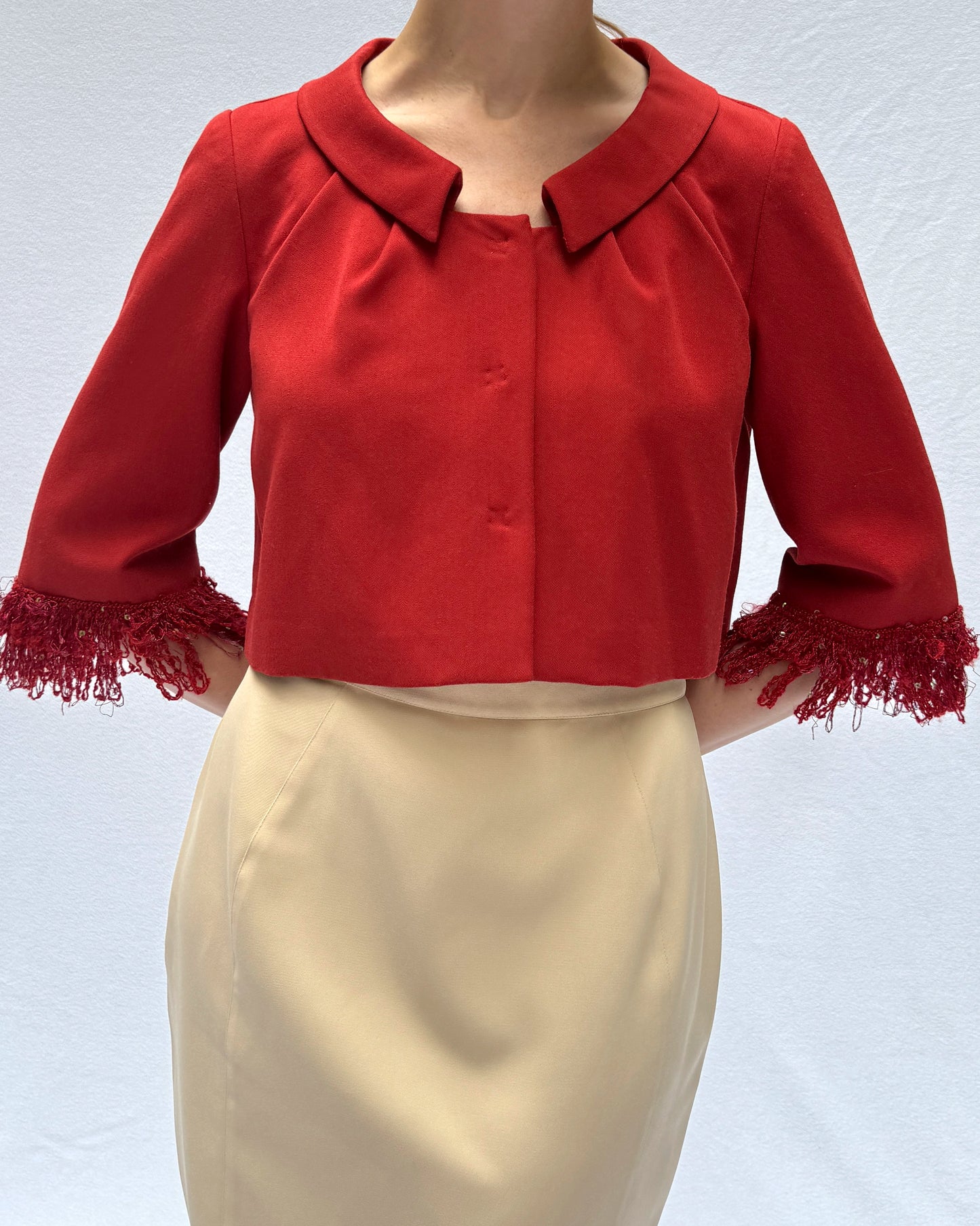 1960s-Style Cropped Cocktail Jacket