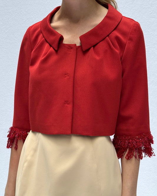 1960s-STYLE CROPPED COCKTAIL JACKET