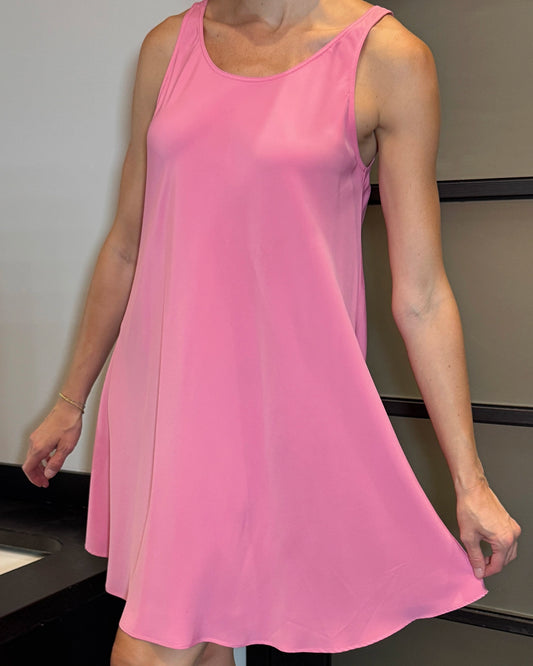 90s Designer Vintage Bias-Cut Trapeze Minidress