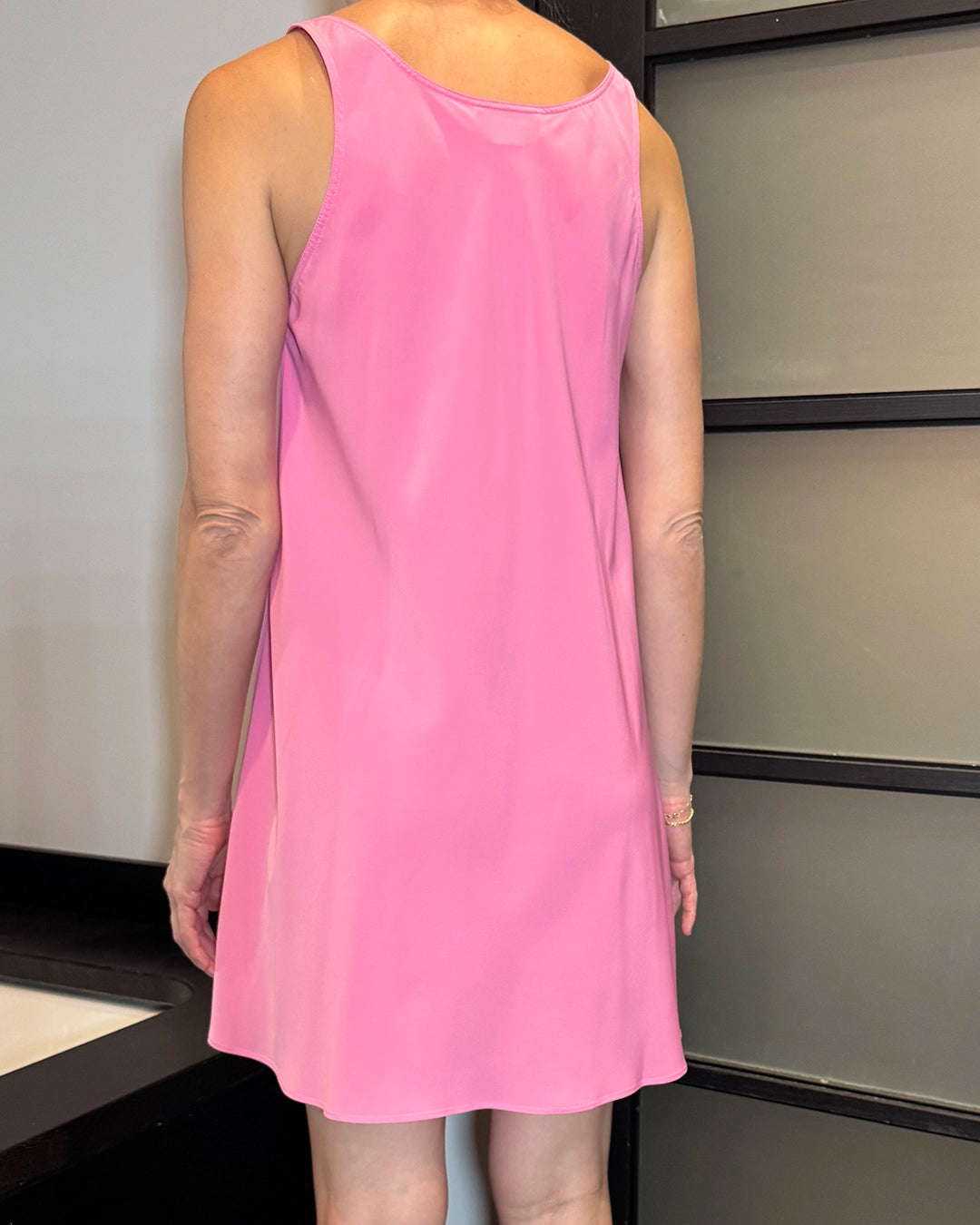 90s Designer Vintage Bias-Cut Trapeze Minidress