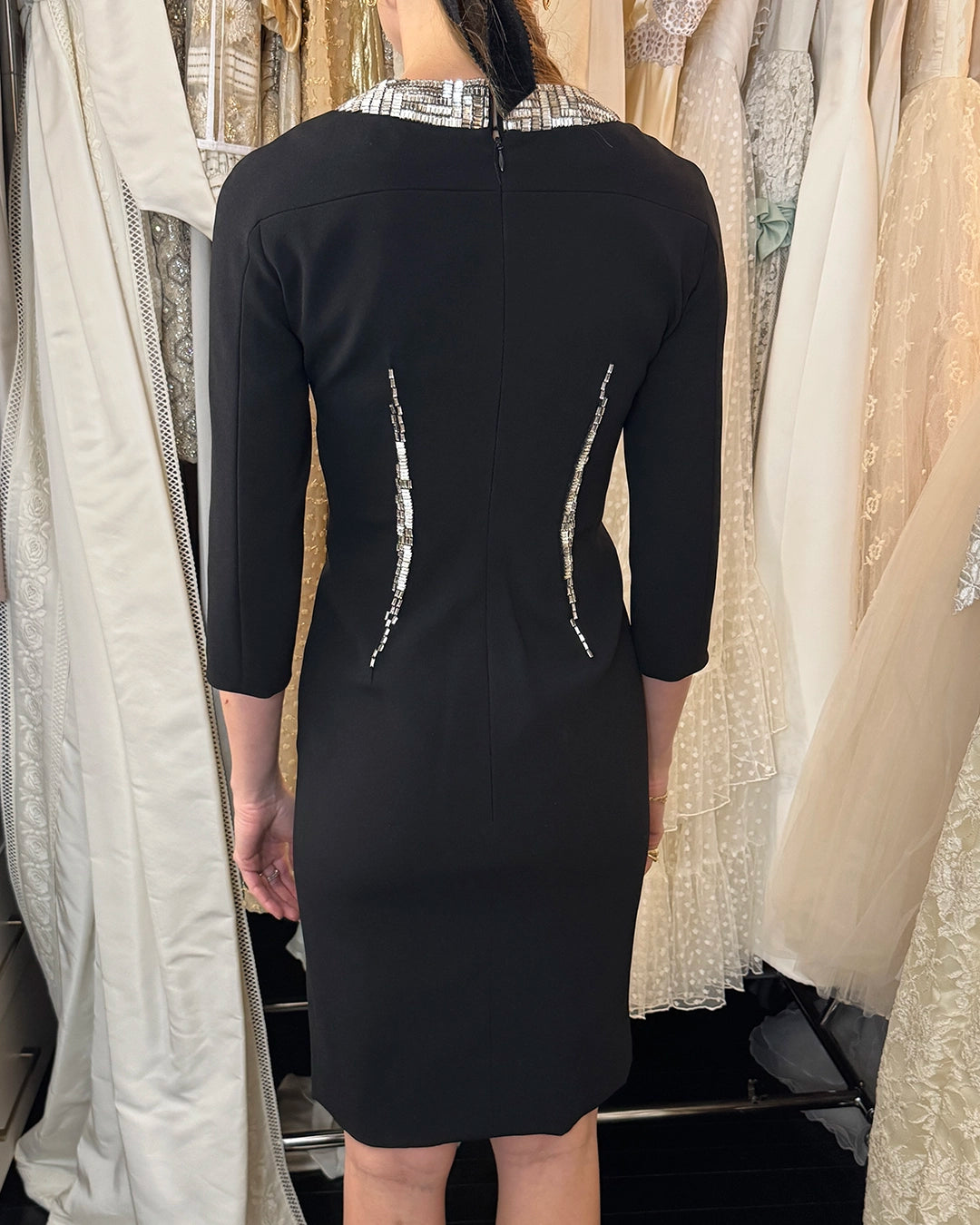 Archival Paule Ka Embellished Shift Dress with Detachable Collar