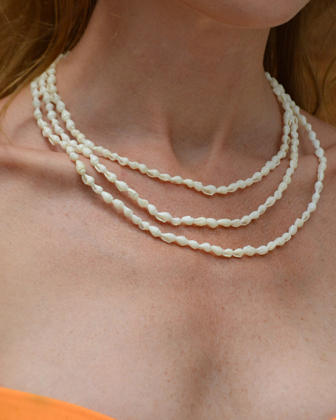 Vintage Miniature Seashell Necklace (Extra-Long Strand)