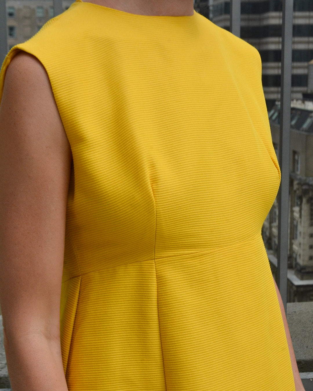 Vintage 1960s Nina Ricci Silk Grosgrain A-Line Dress