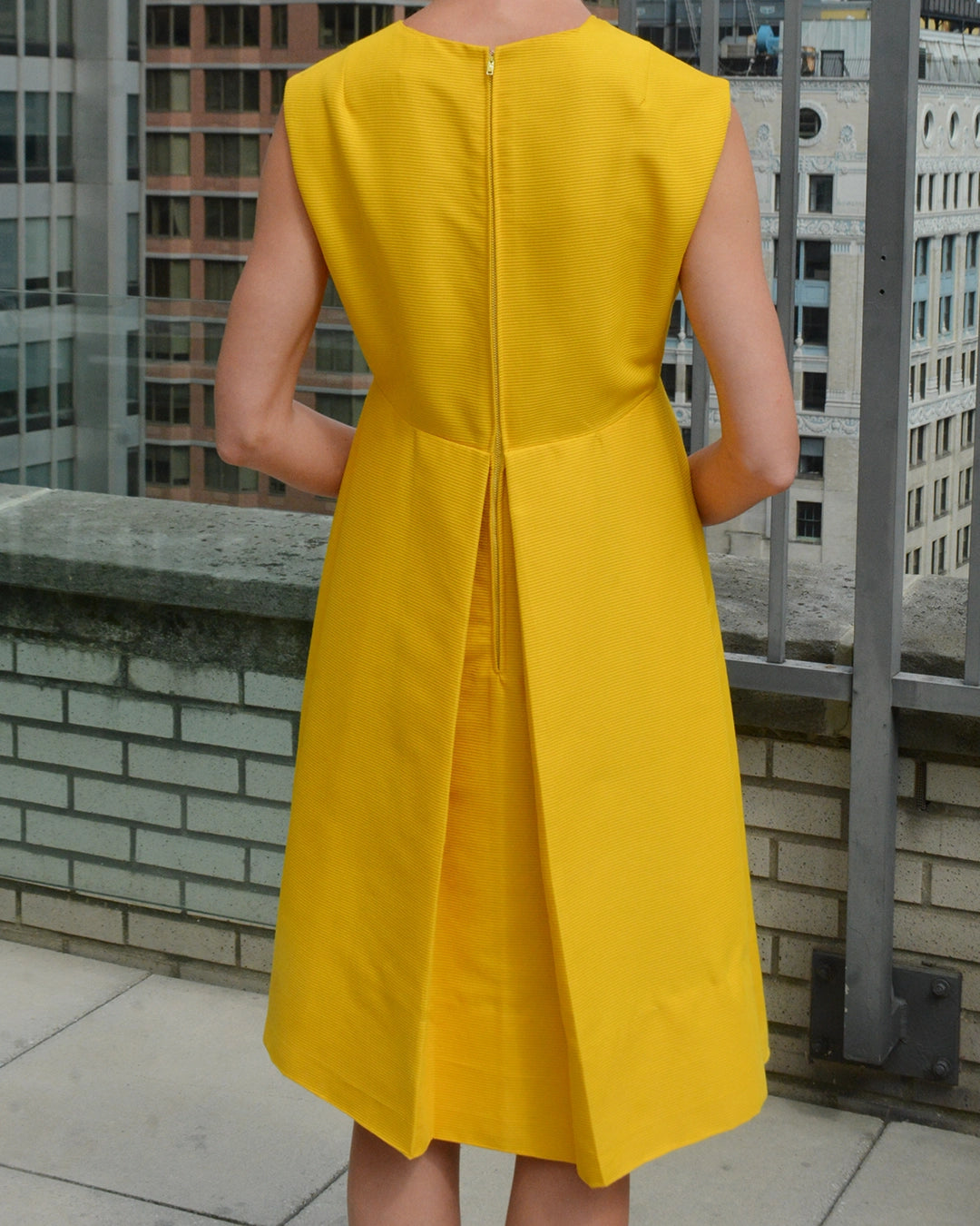 Vintage 1960s Nina Ricci Silk Grosgrain A-Line Dress