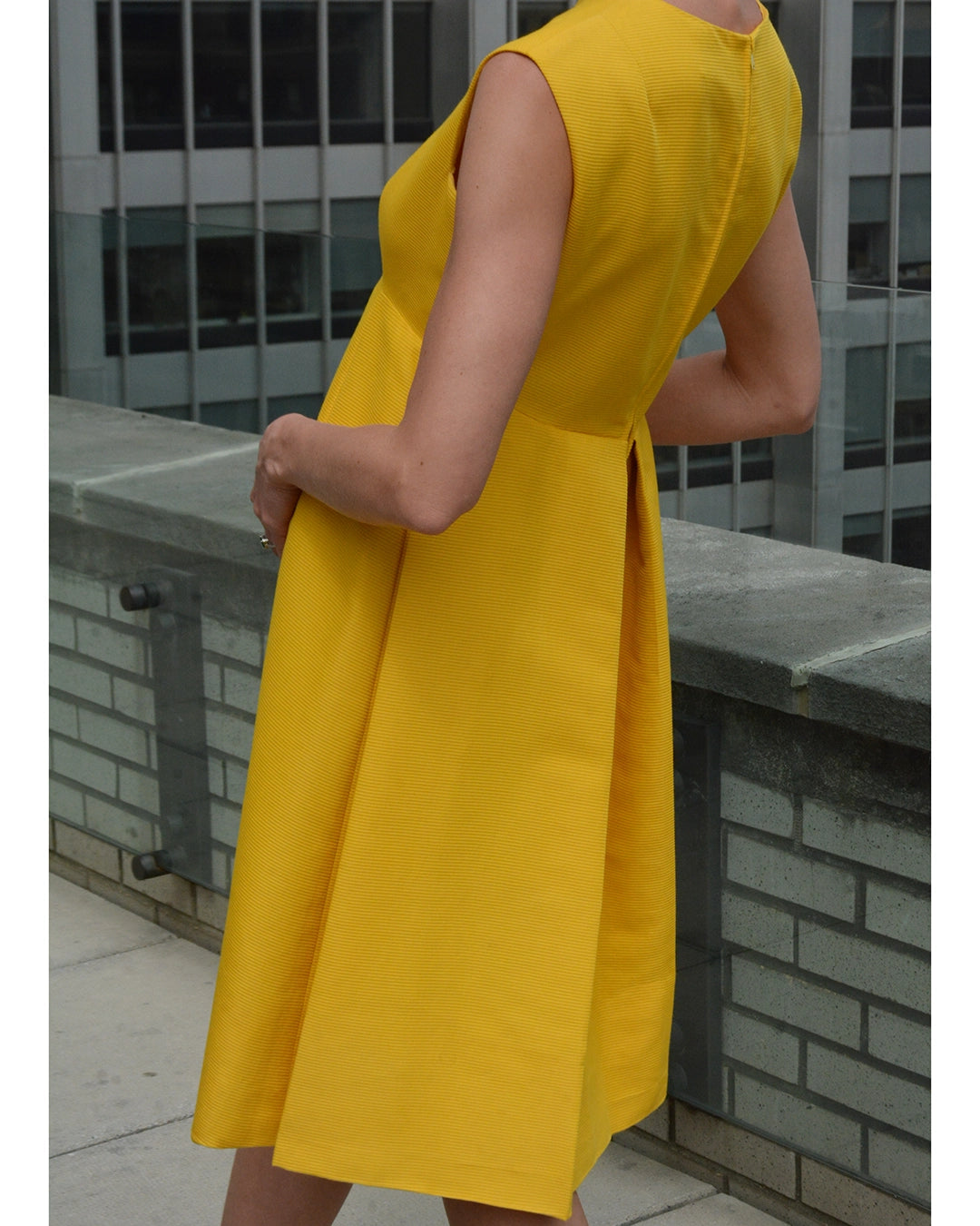 Vintage 1960s Nina Ricci Silk Grosgrain A-Line Dress