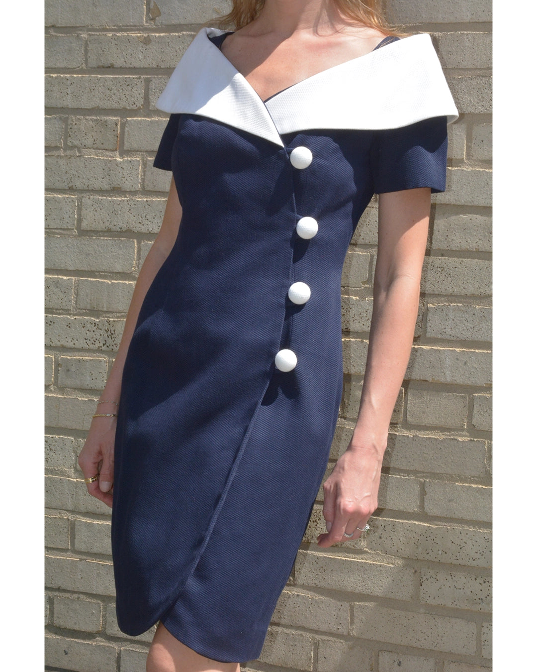 Vintage Scaasi Cotton Pique Blazer Dress