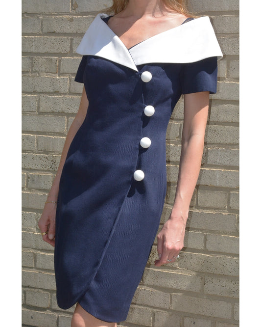 Vintage Scaasi Cotton Pique Blazer Dress