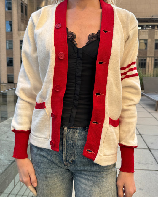 Vintage 1960s Wool Varsity Cardigan