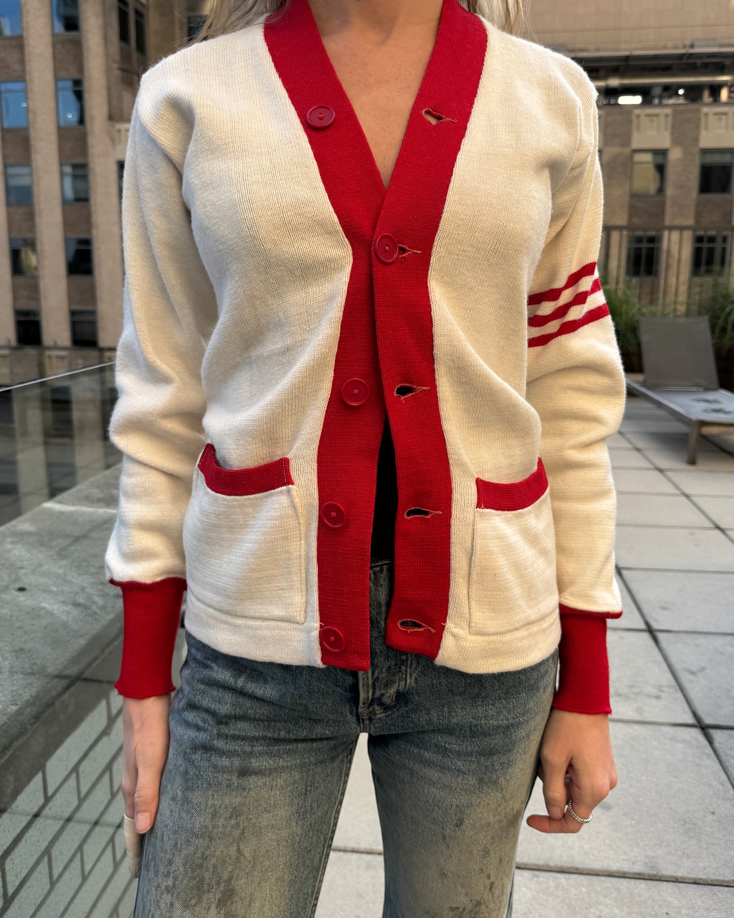 Vintage 1960s Wool Varsity Cardigan