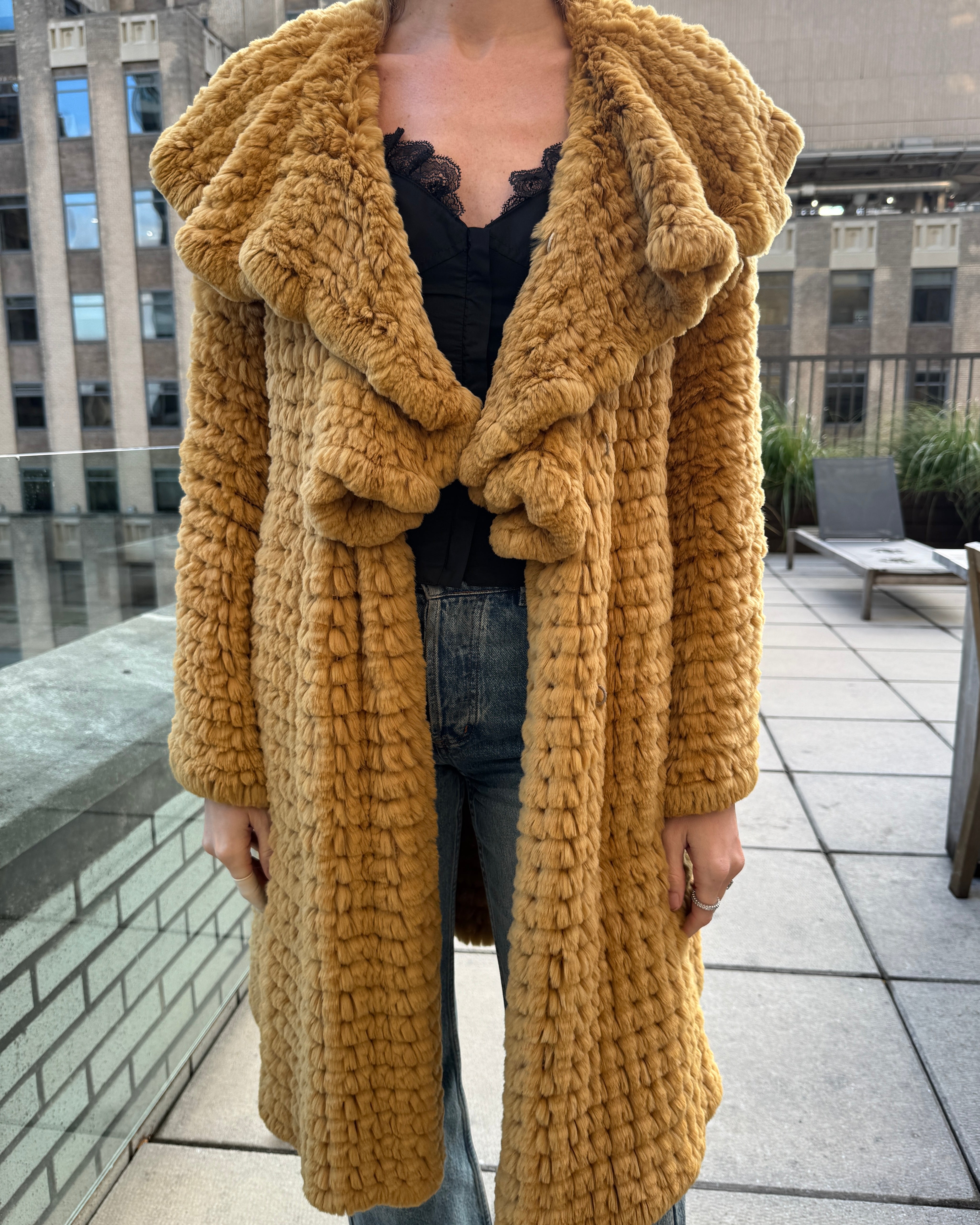Vintage Sonia Rykiel Knit Rabbit Fur Duster Coat – Very Breezy