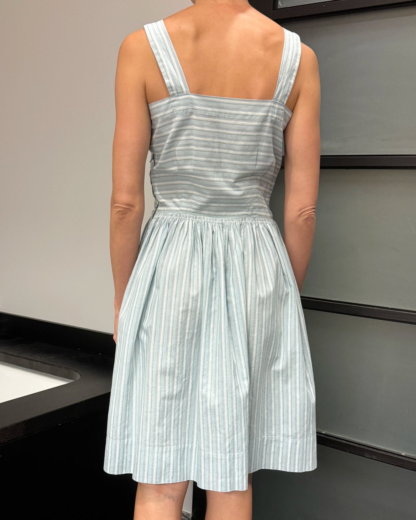 Vintage 1940s Cotton Striped Sundress with Matching Bolero