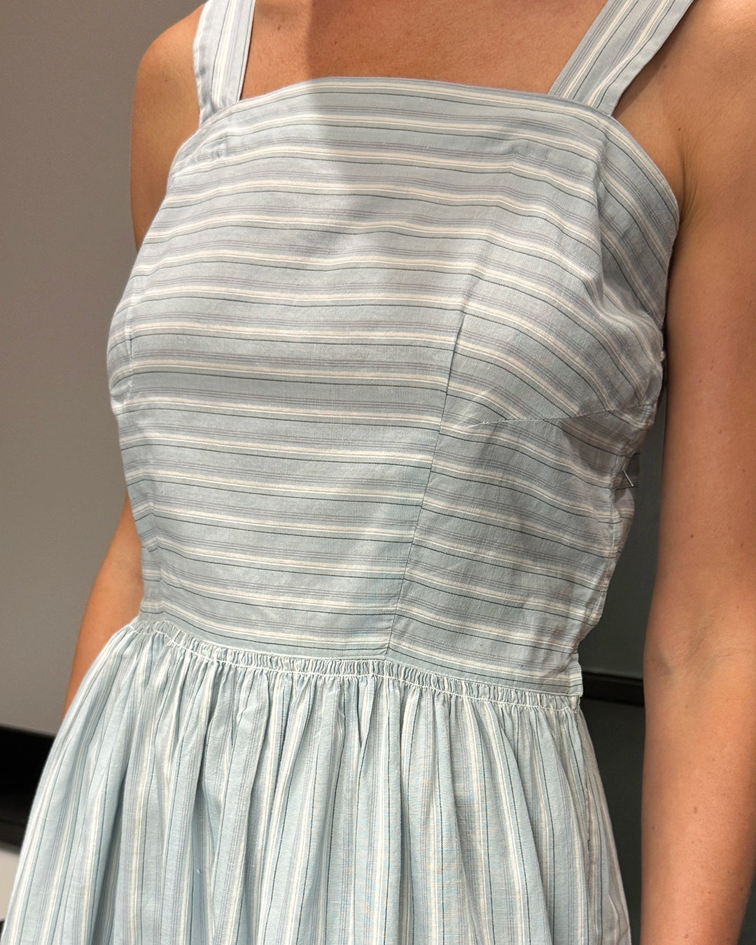 Vintage 1940s Cotton Striped Sundress with Matching Bolero