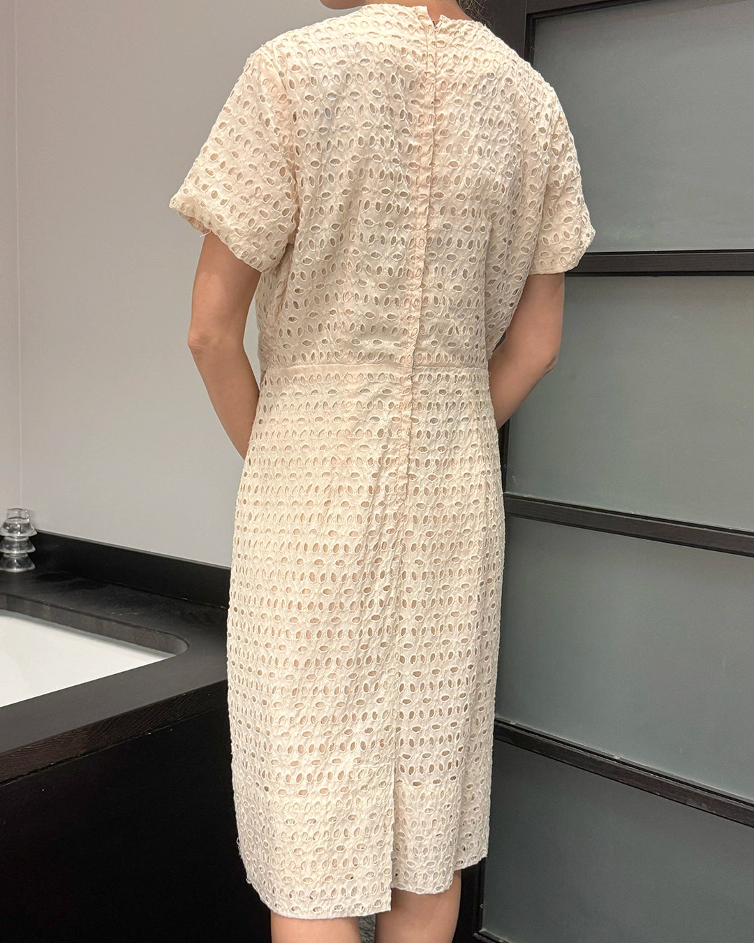 Vintage 1960s Eyelet Cotton Dress